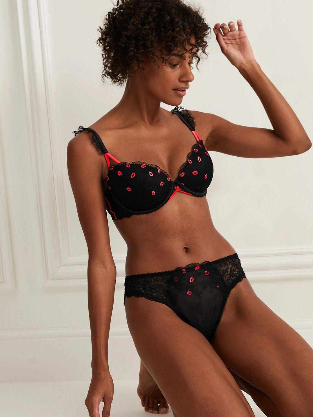 marks & spencer graphic underwired heavily padded bra