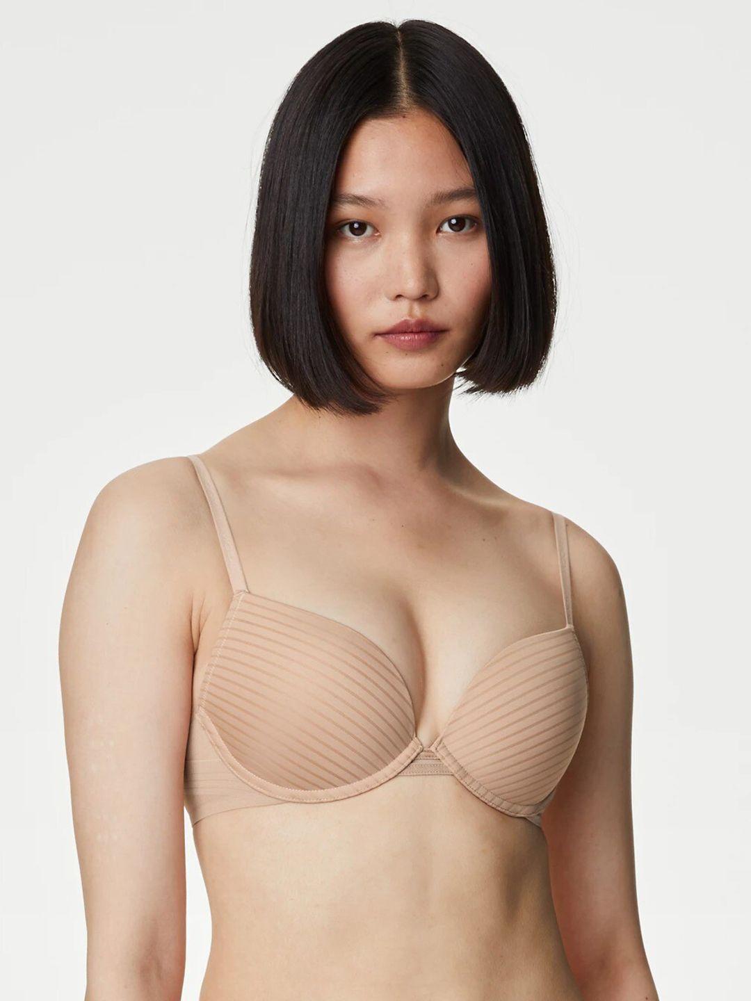 marks & spencer medium coverage underwired lightly padded bra with all day comfort
