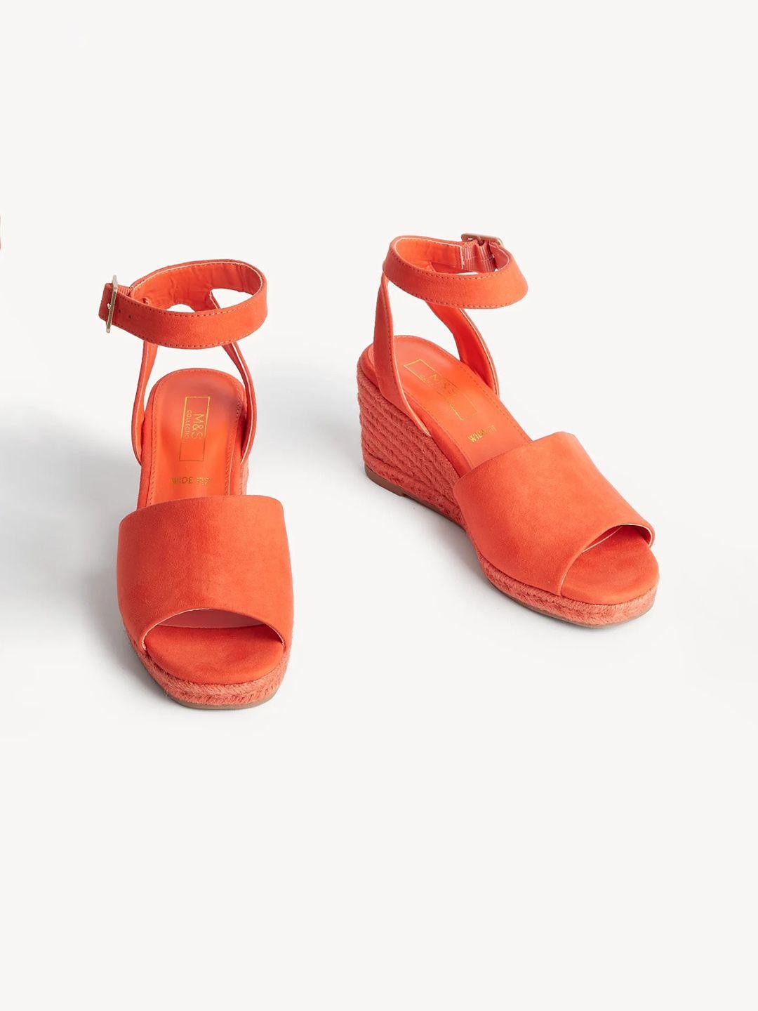 marks & spencer open toe wedges with ankle loop