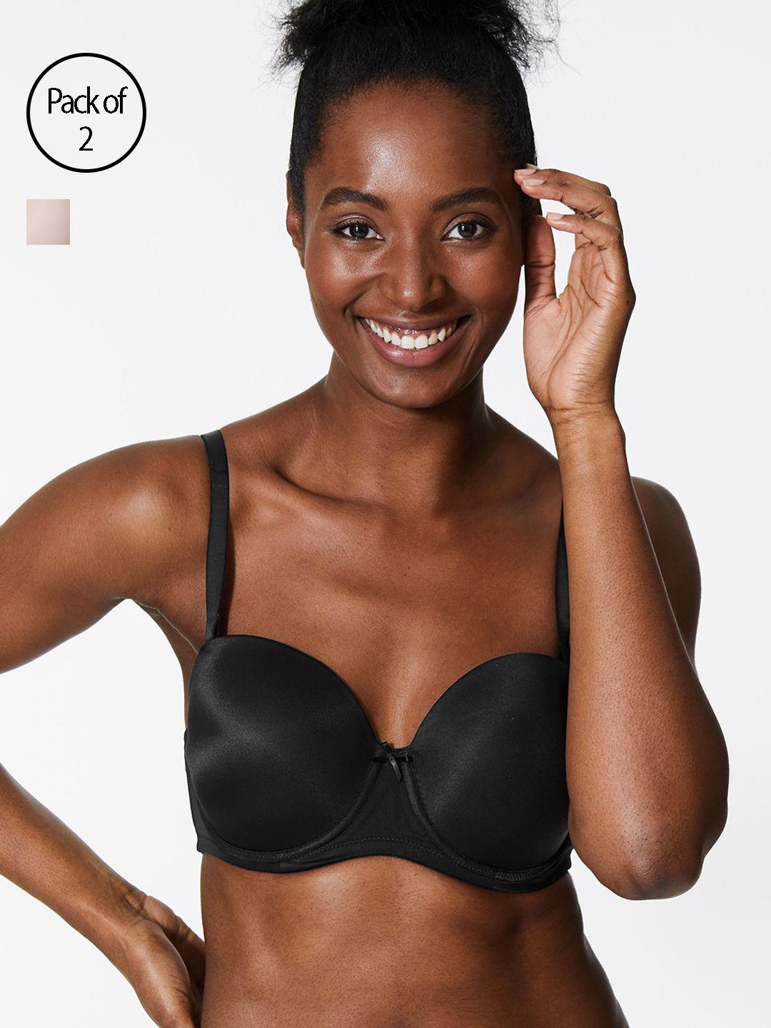 marks & spencer pack of 2 underwired non padded everyday bras t332964