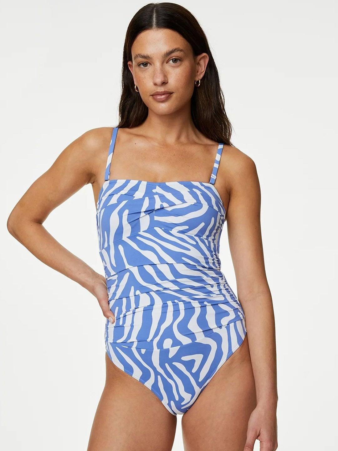 marks & spencer printed bodysuit swimwear