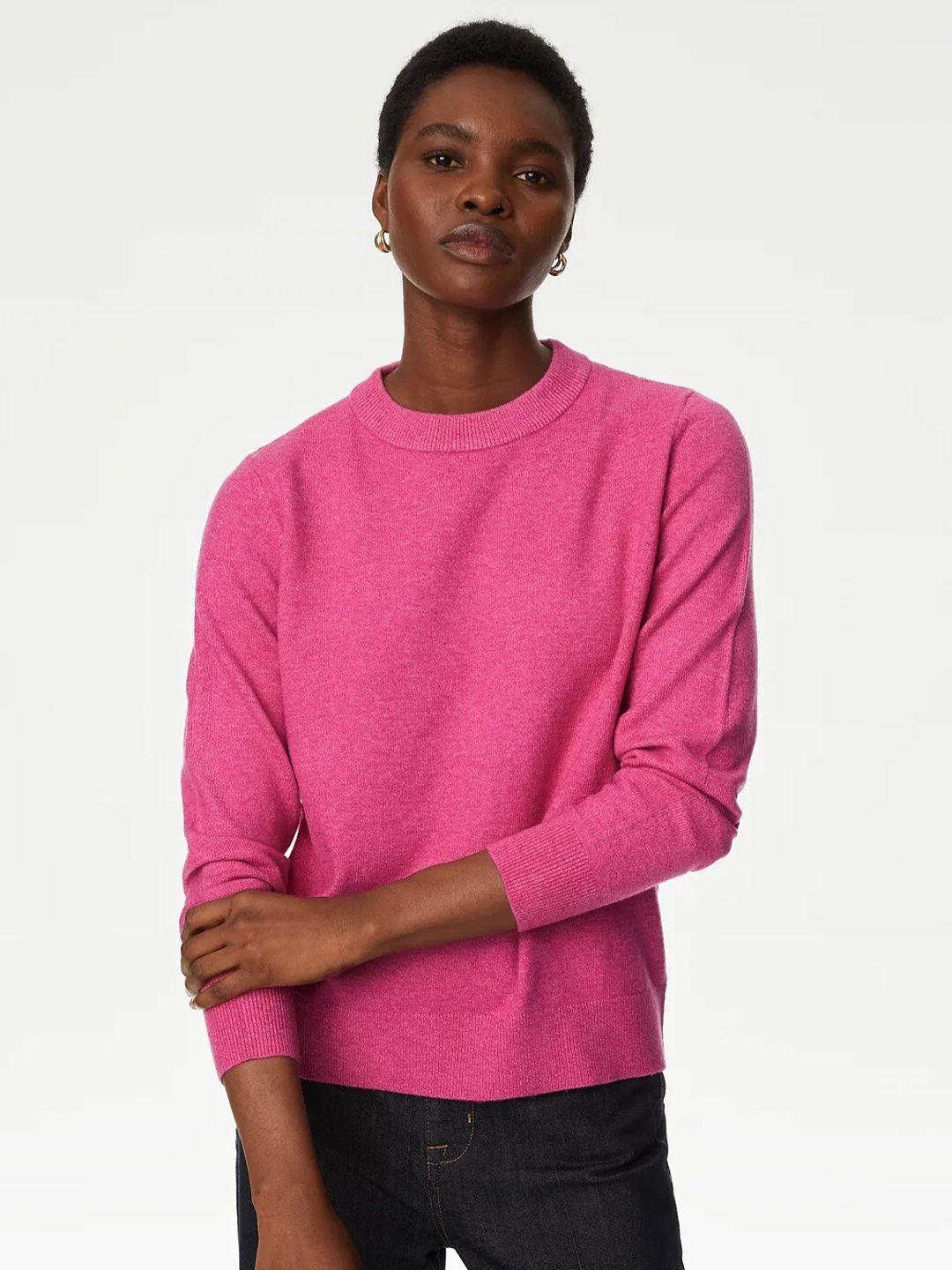 marks & spencer round neck pullover sweater
