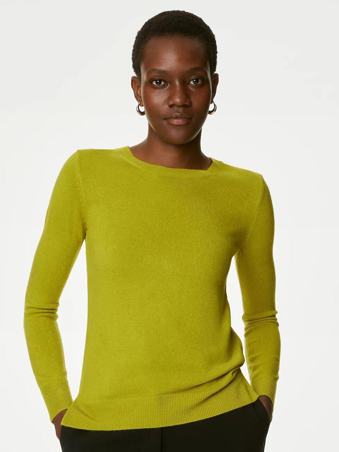 marks & spencer round neck ribbed pullover sweaters