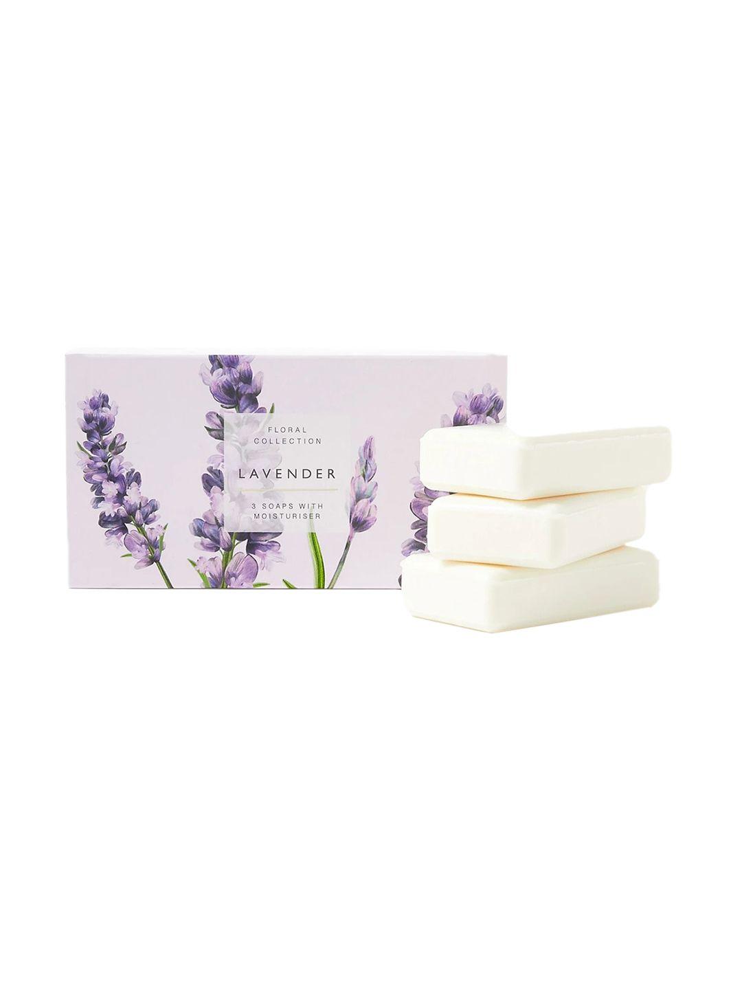 marks & spencer set of 3 white lavender soaps