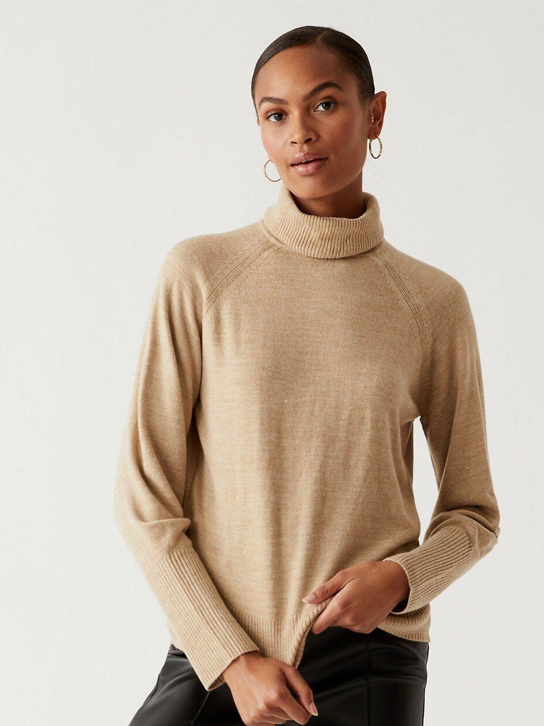marks & spencer turtle neck long sleeve ribbed pullover