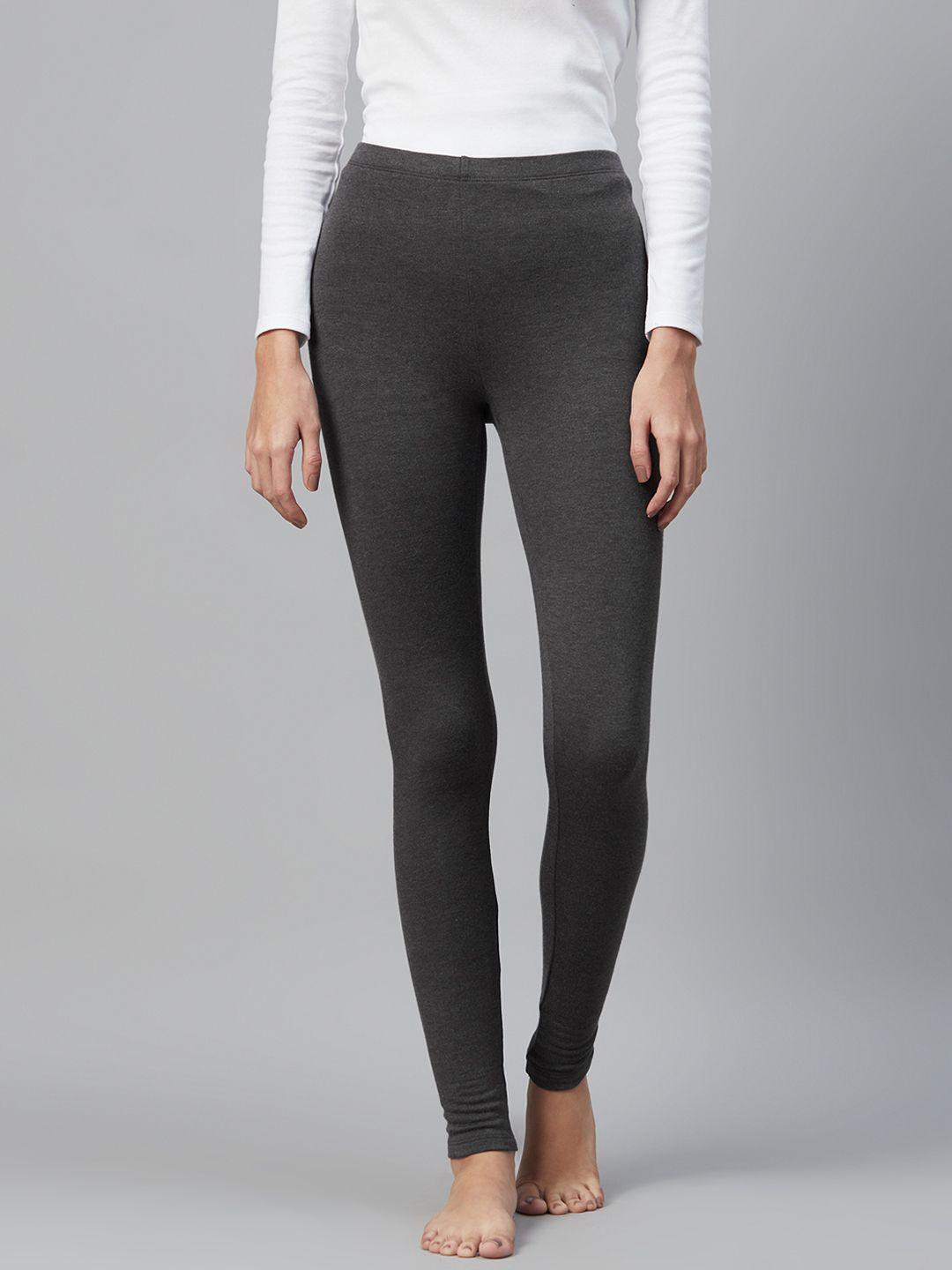 marks & spencer women charcoal grey solid thermal bottom