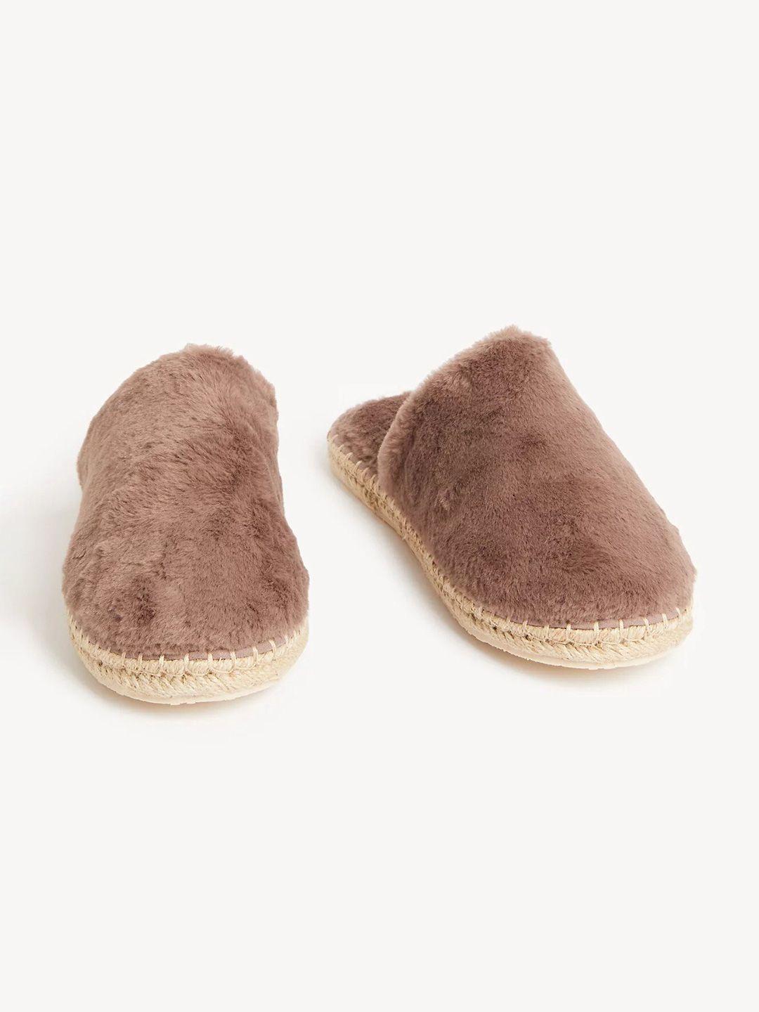 marks & spencer women fur room slippers