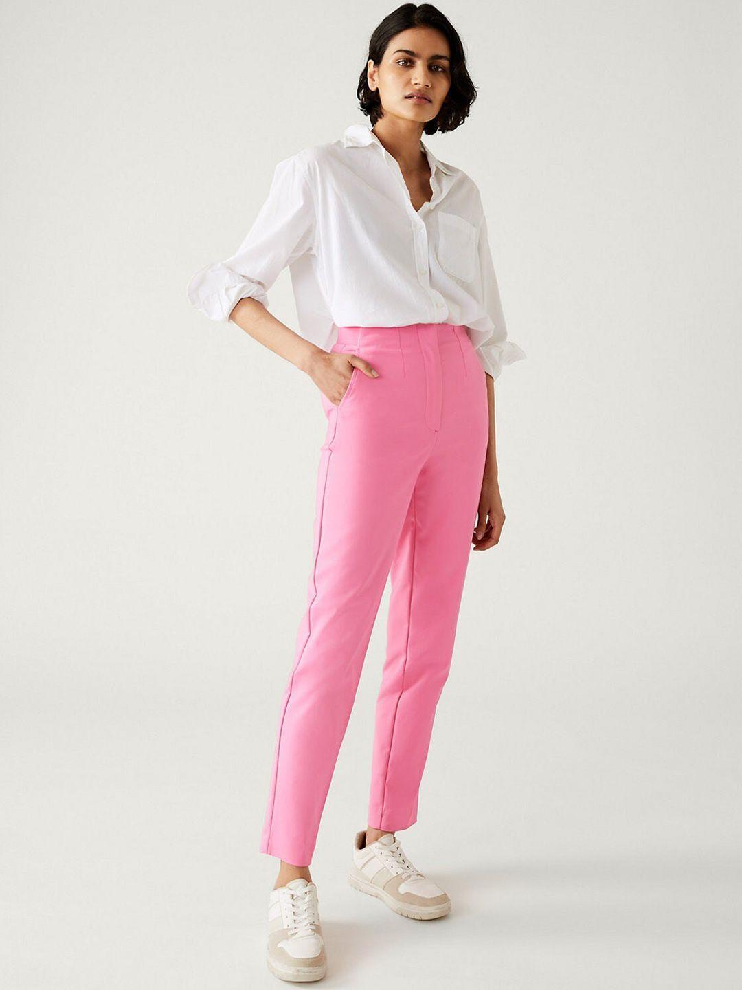 marks & spencer women high-rise trousers