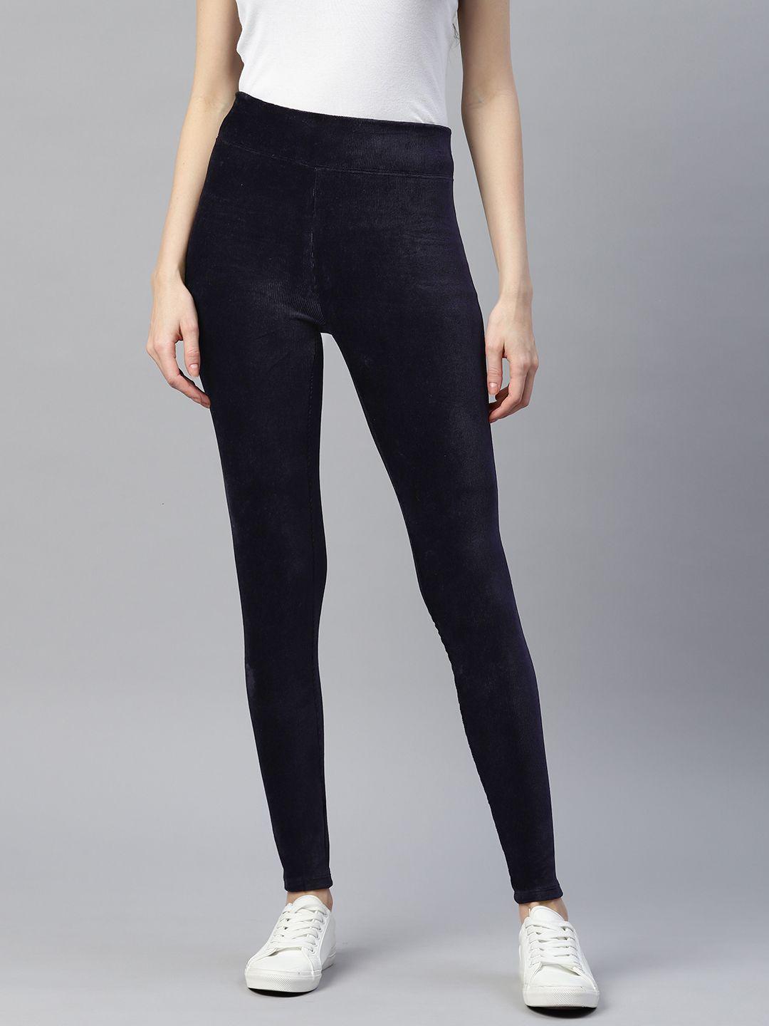 marks & spencer women solid corduroy knitted jeggings