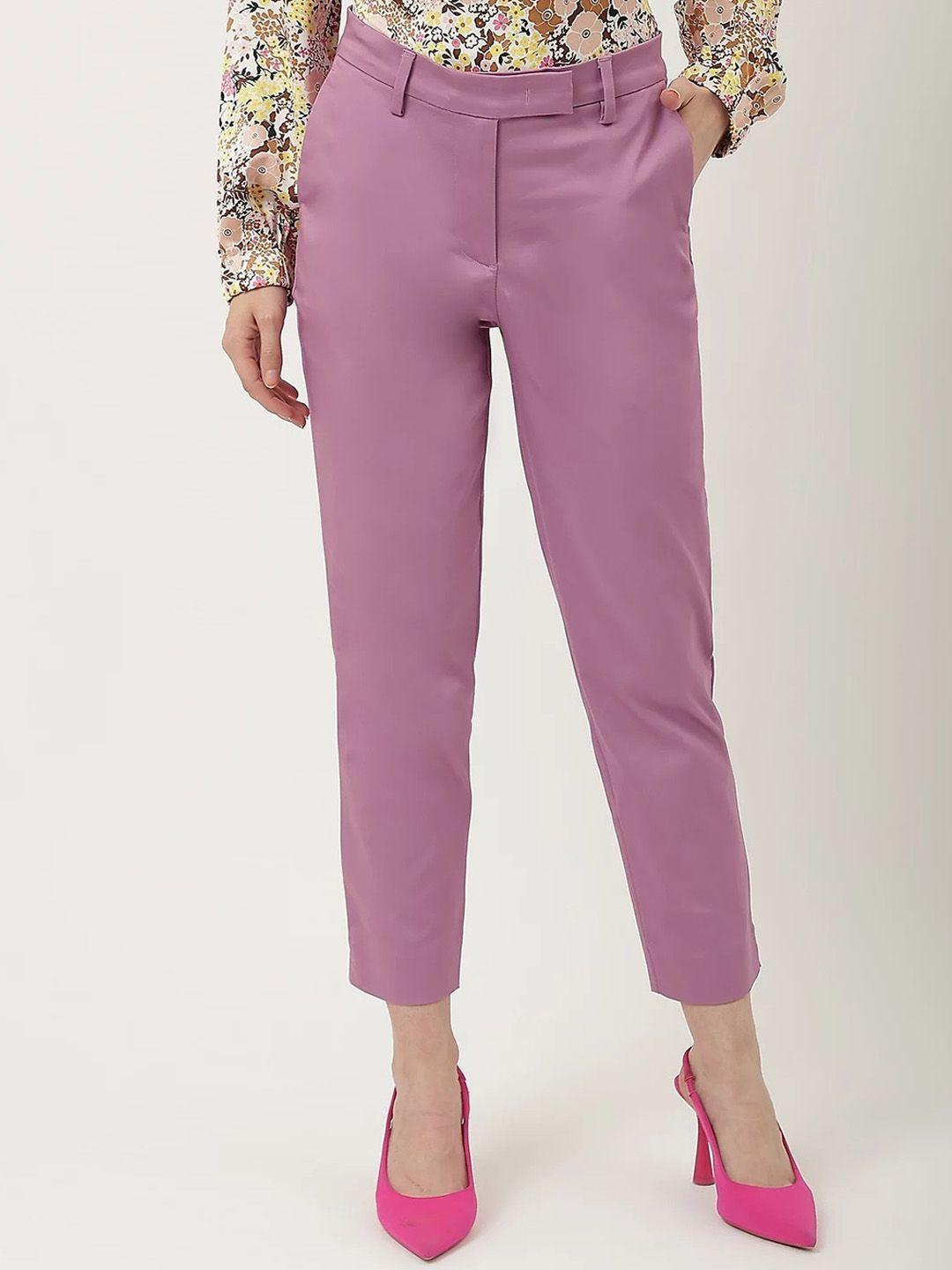 marks & spencer women tapered fit high-rise cropped trouser