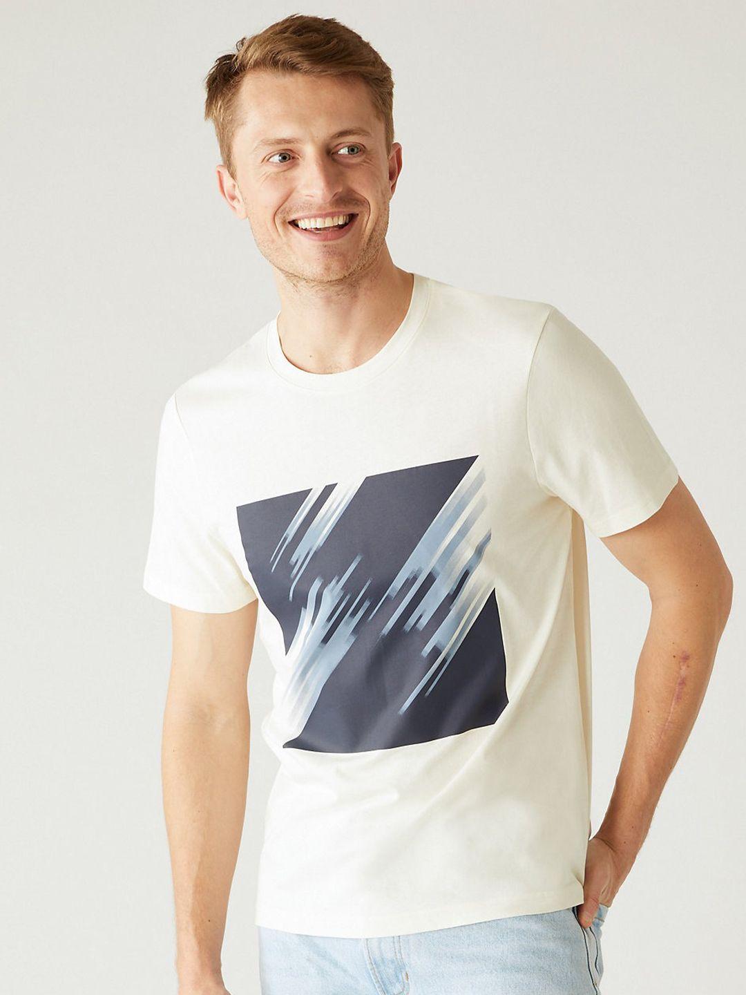 marks & spencer abstract printed cotton t-shirt