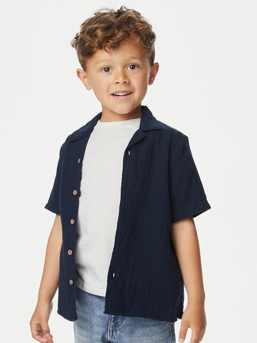 marks & spencer boys casual shirt with t-shirt