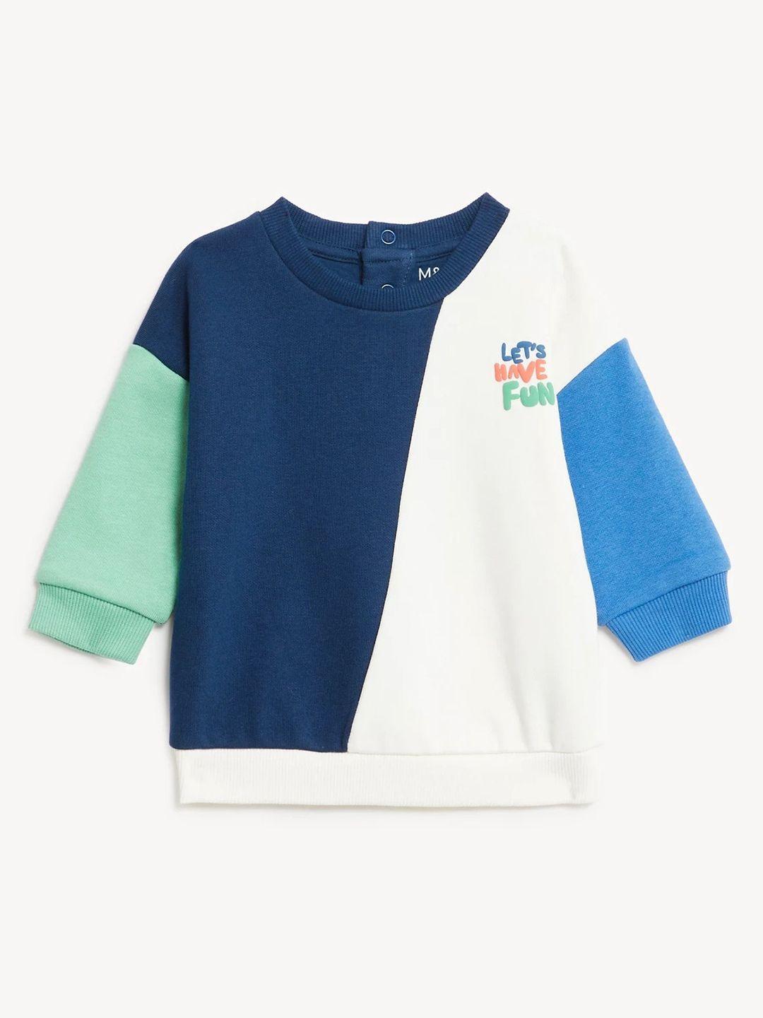 marks & spencer boys colourblocked sweatshirt