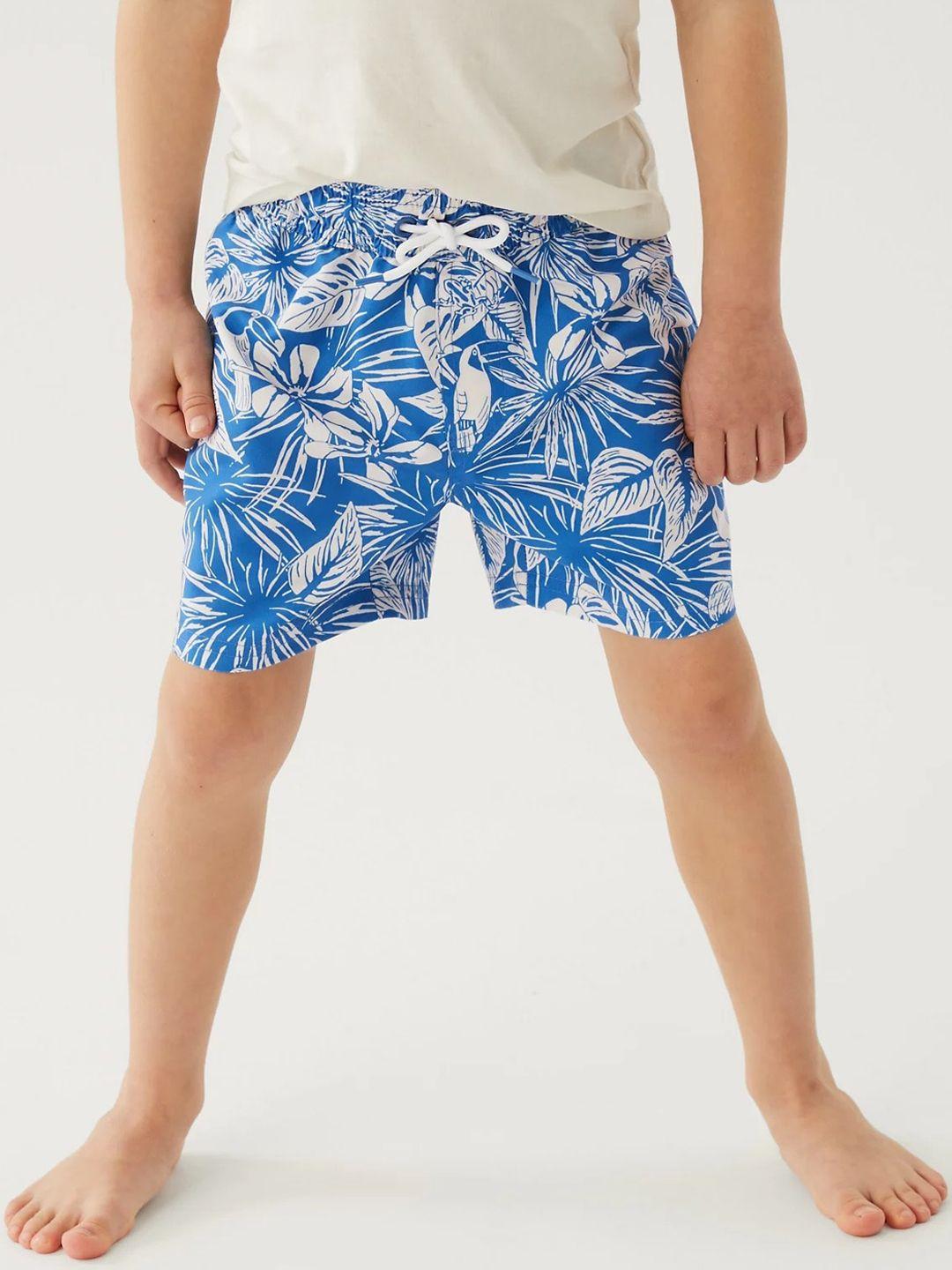 marks & spencer boys floral printed lounge shorts