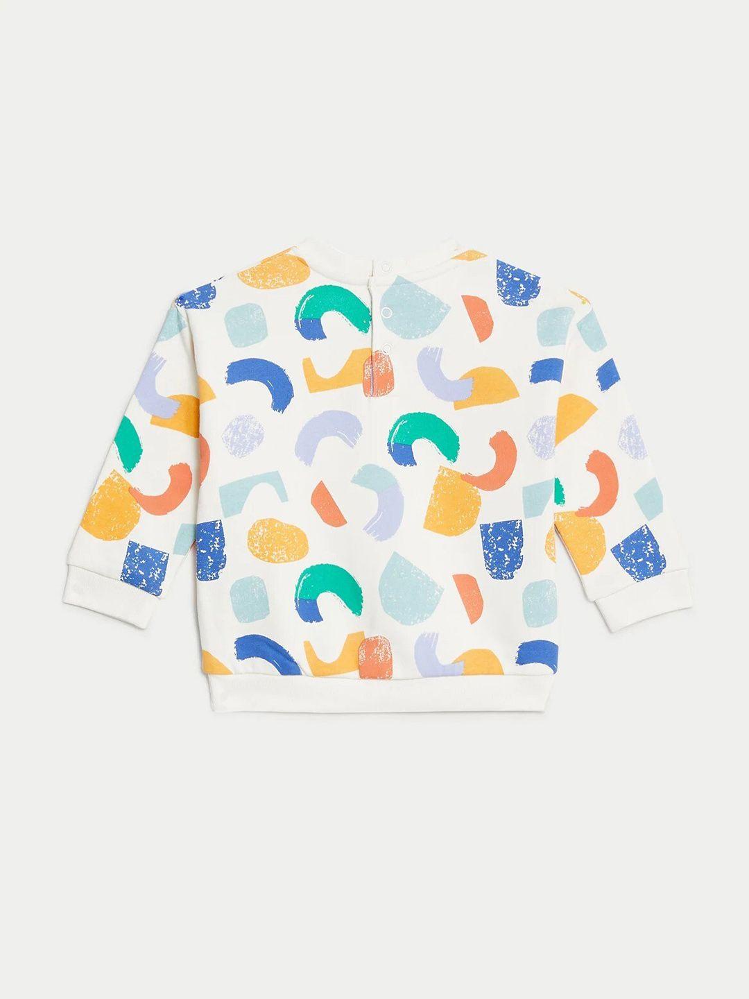 marks & spencer boys geometric printed cotton sweatshirt