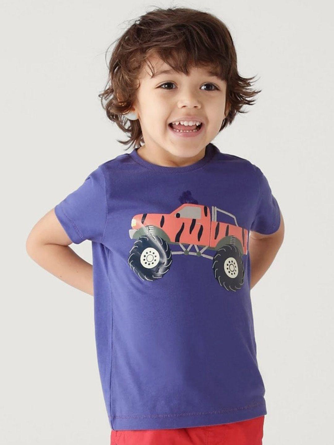 marks & spencer boys graphic printed pure cotton t-shirt