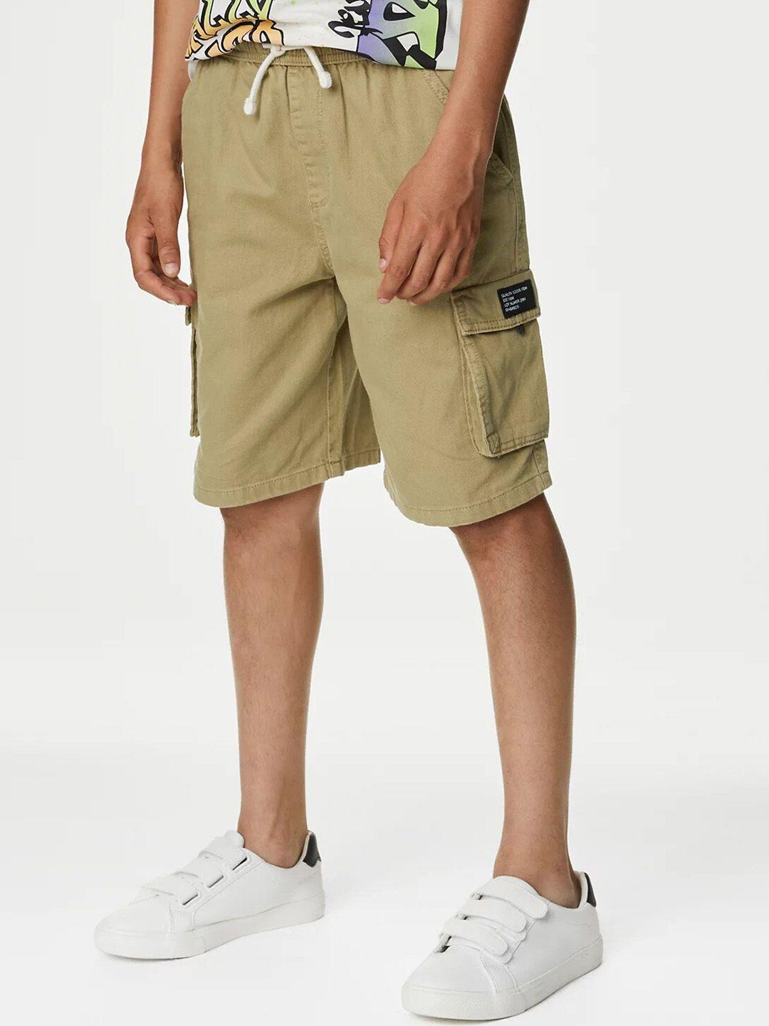 marks & spencer boys low-rise pure cotton cargo shorts