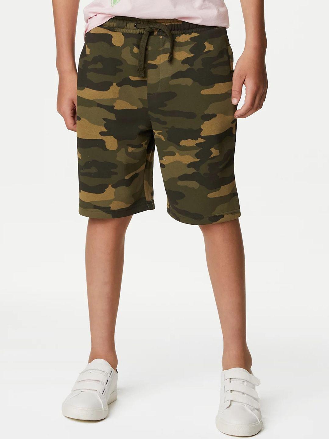marks & spencer boys mid rise camouflage printed shorts