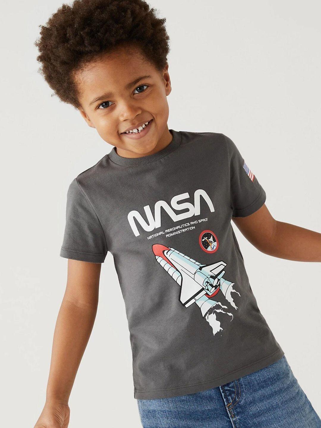 marks & spencer boys nasa printed t-shirt