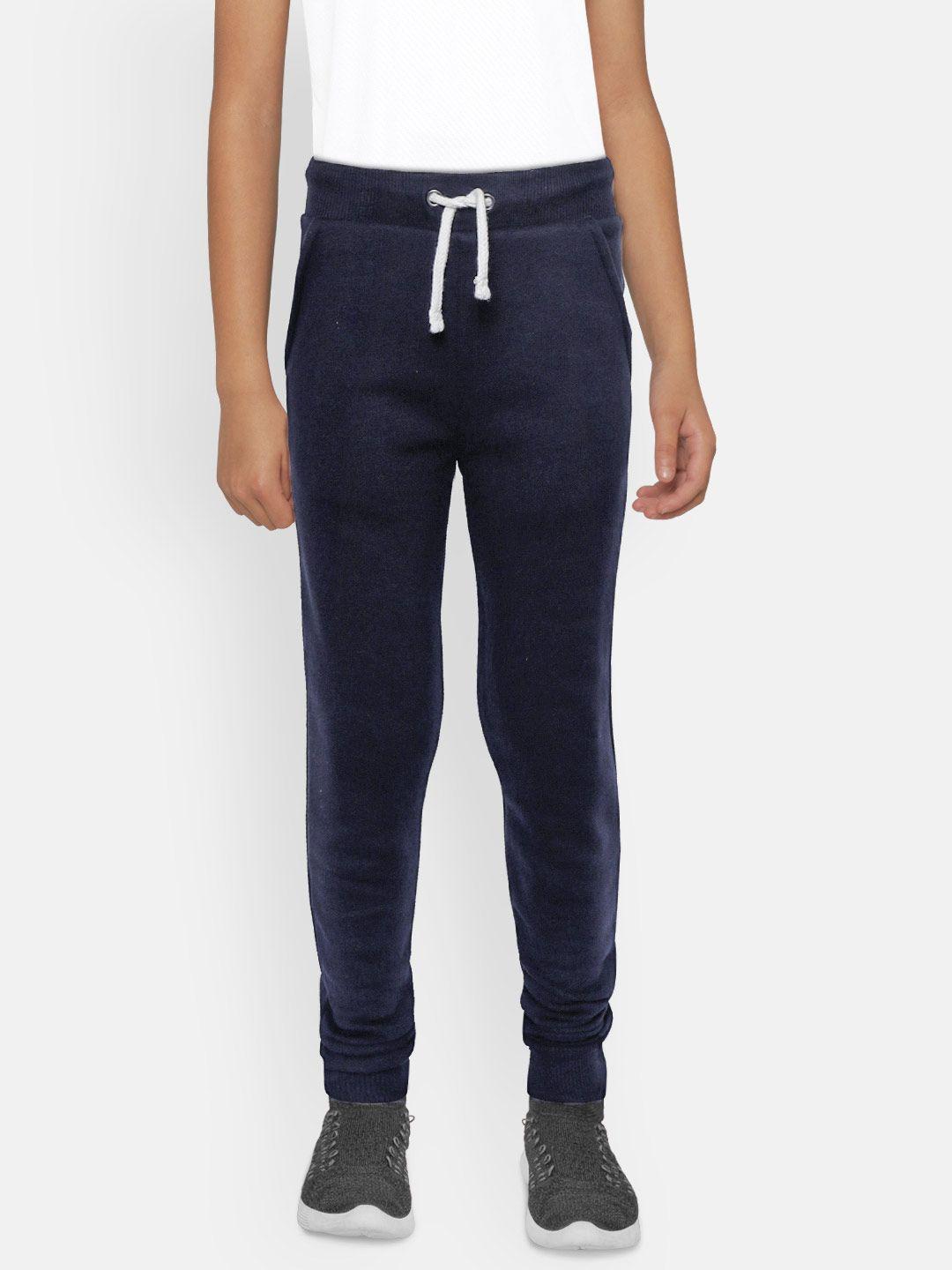 marks & spencer boys navy blue solid joggers