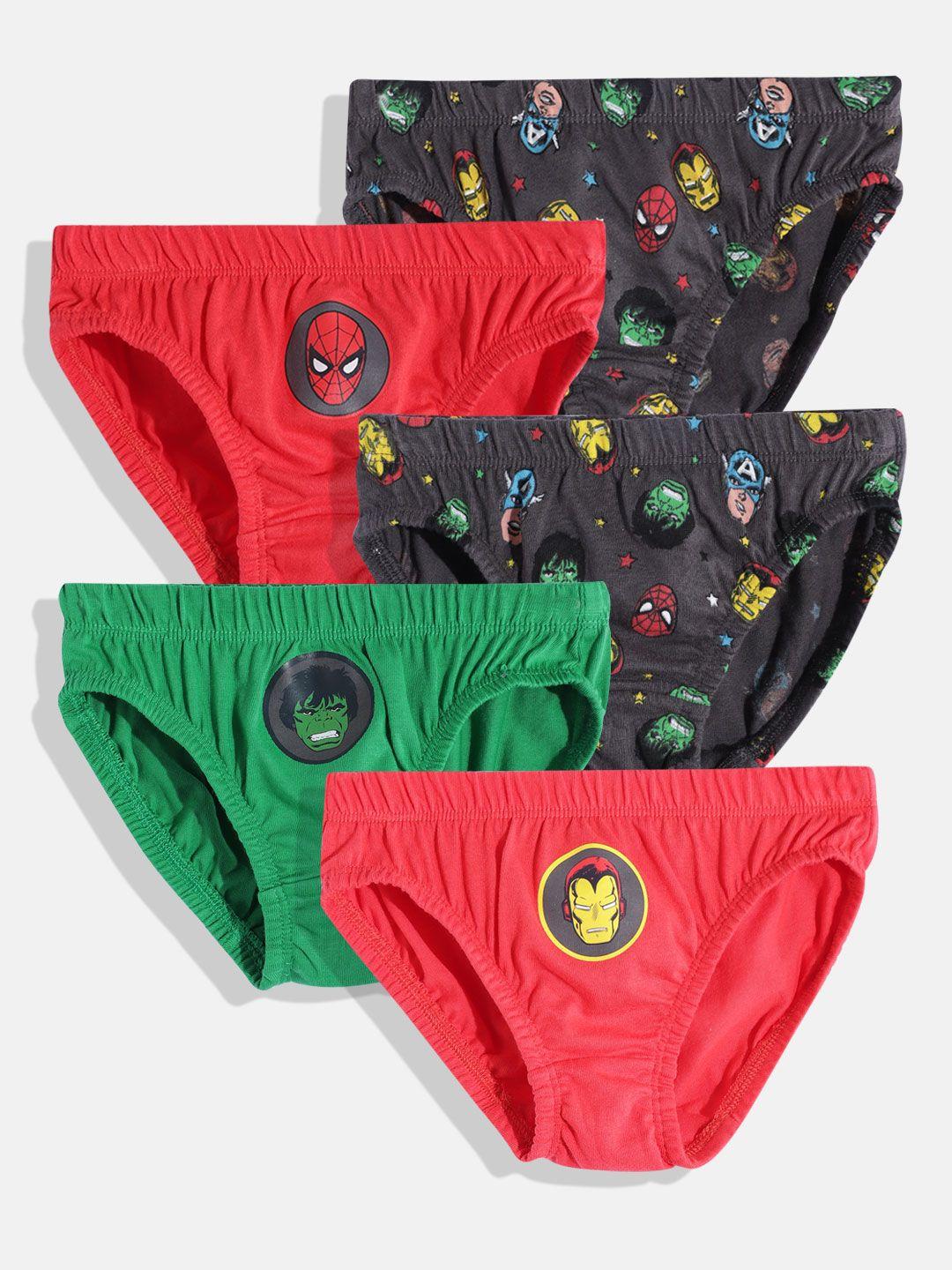 marks & spencer boys pack of 5 marvel print pure cotton briefs-t715716dmulti