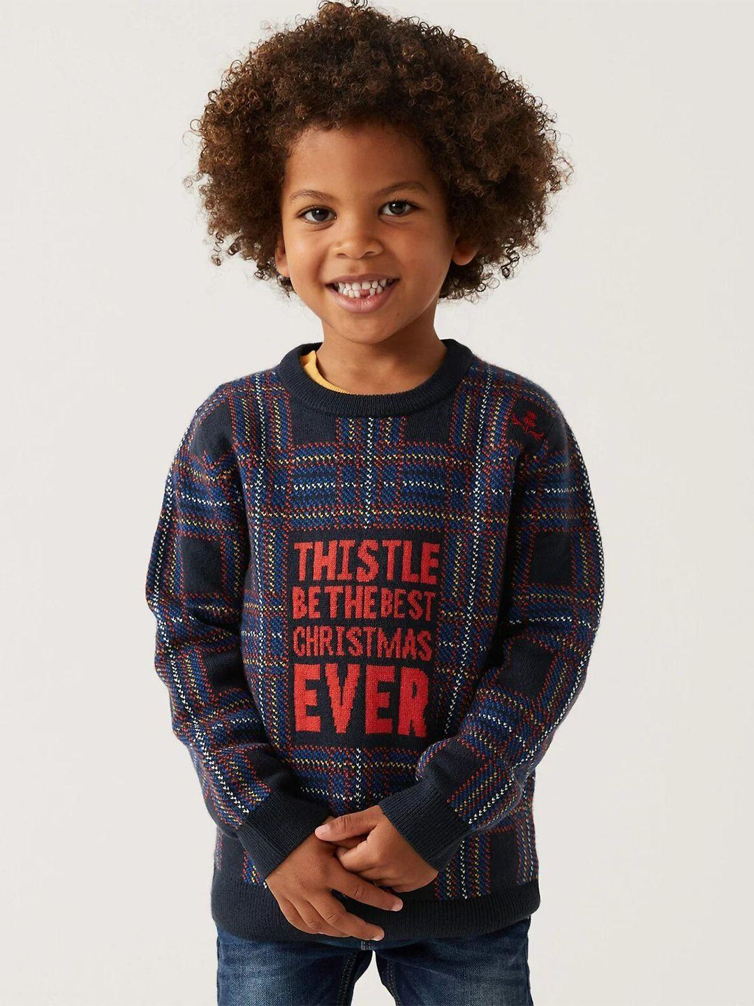 marks & spencer boys printed acrylic sweatshirt