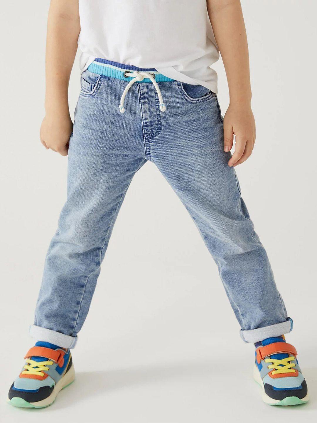 marks & spencer boys straight fit heavy fade jeans