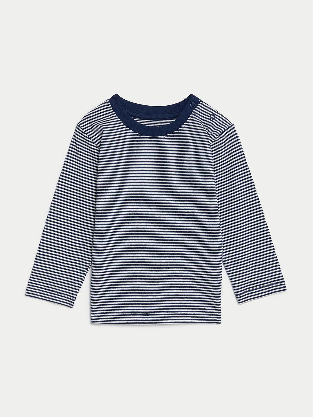 marks & spencer boys striped pure cotton t-shirt