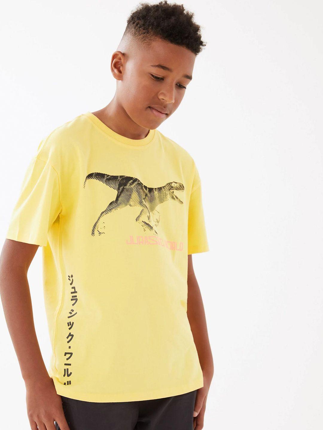 marks & spencer boys yellow t-shirt