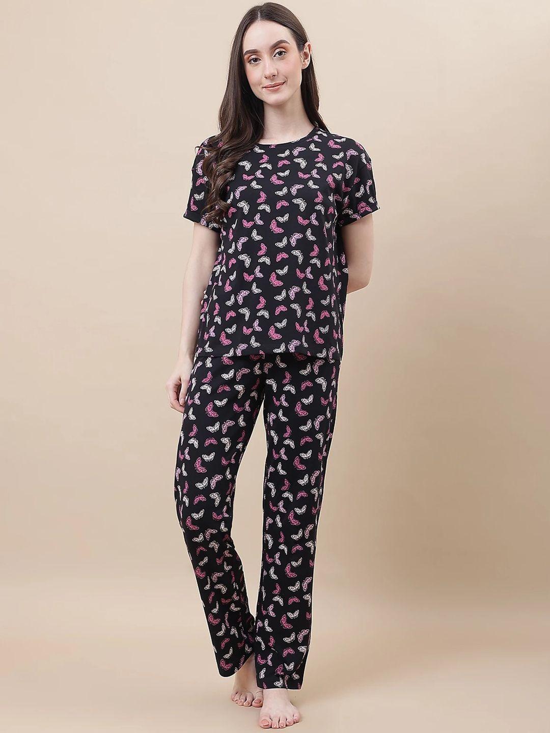 marks & spencer conversational printed pure cotton night suit