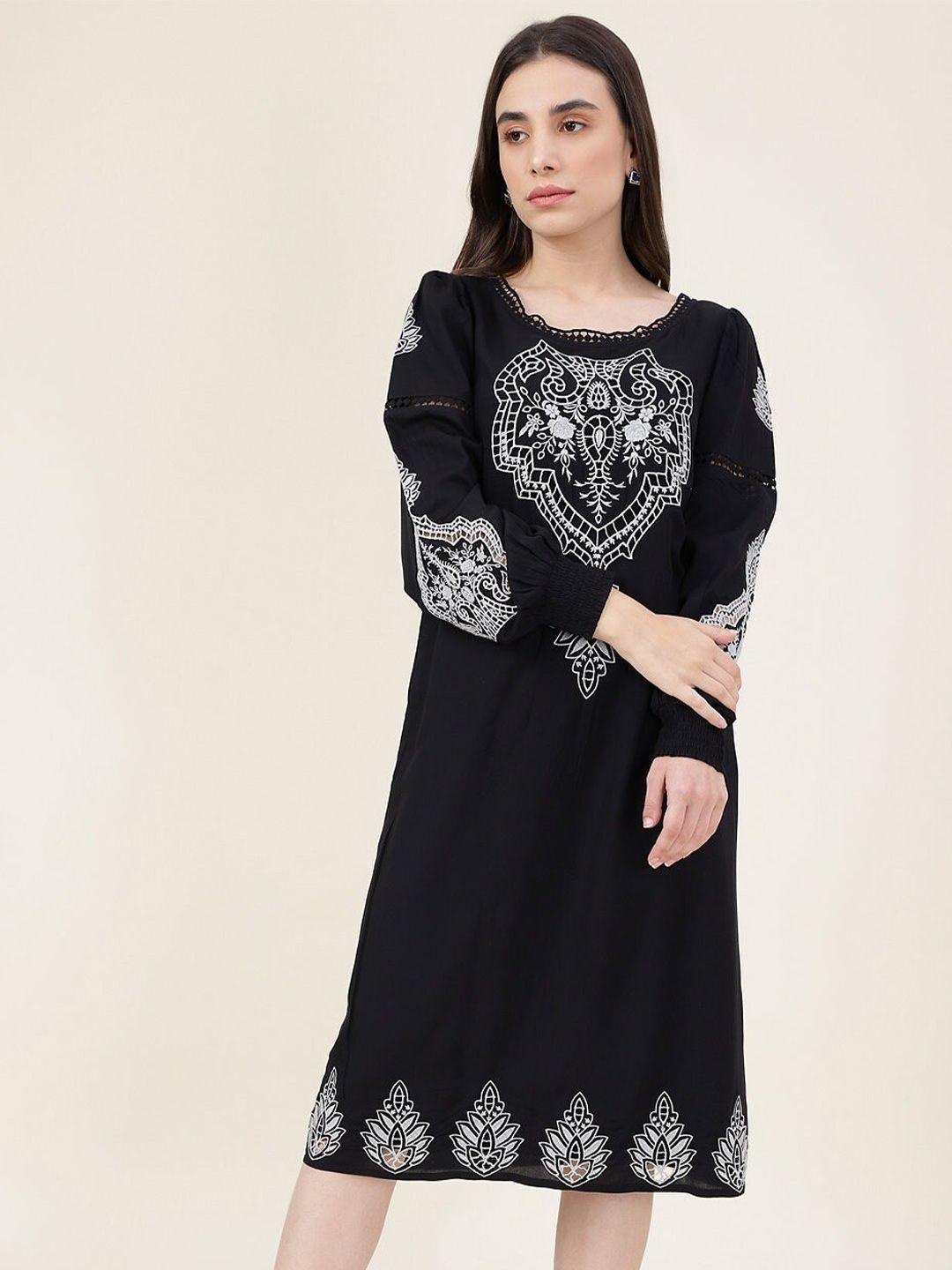 marks & spencer ethnic motifs a-line dress