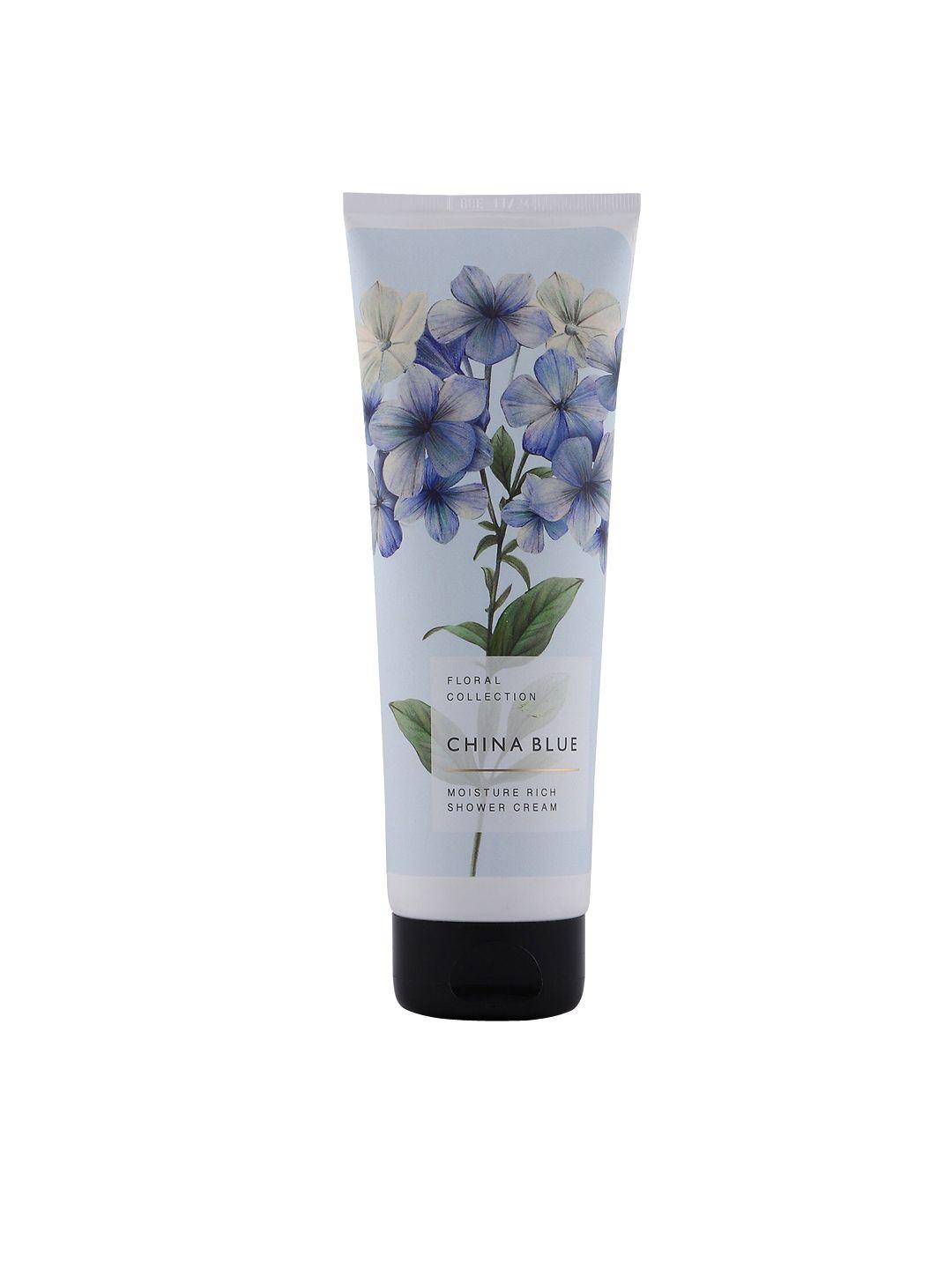 marks & spencer floral collection china blue moisture rich shower cream - 250 ml