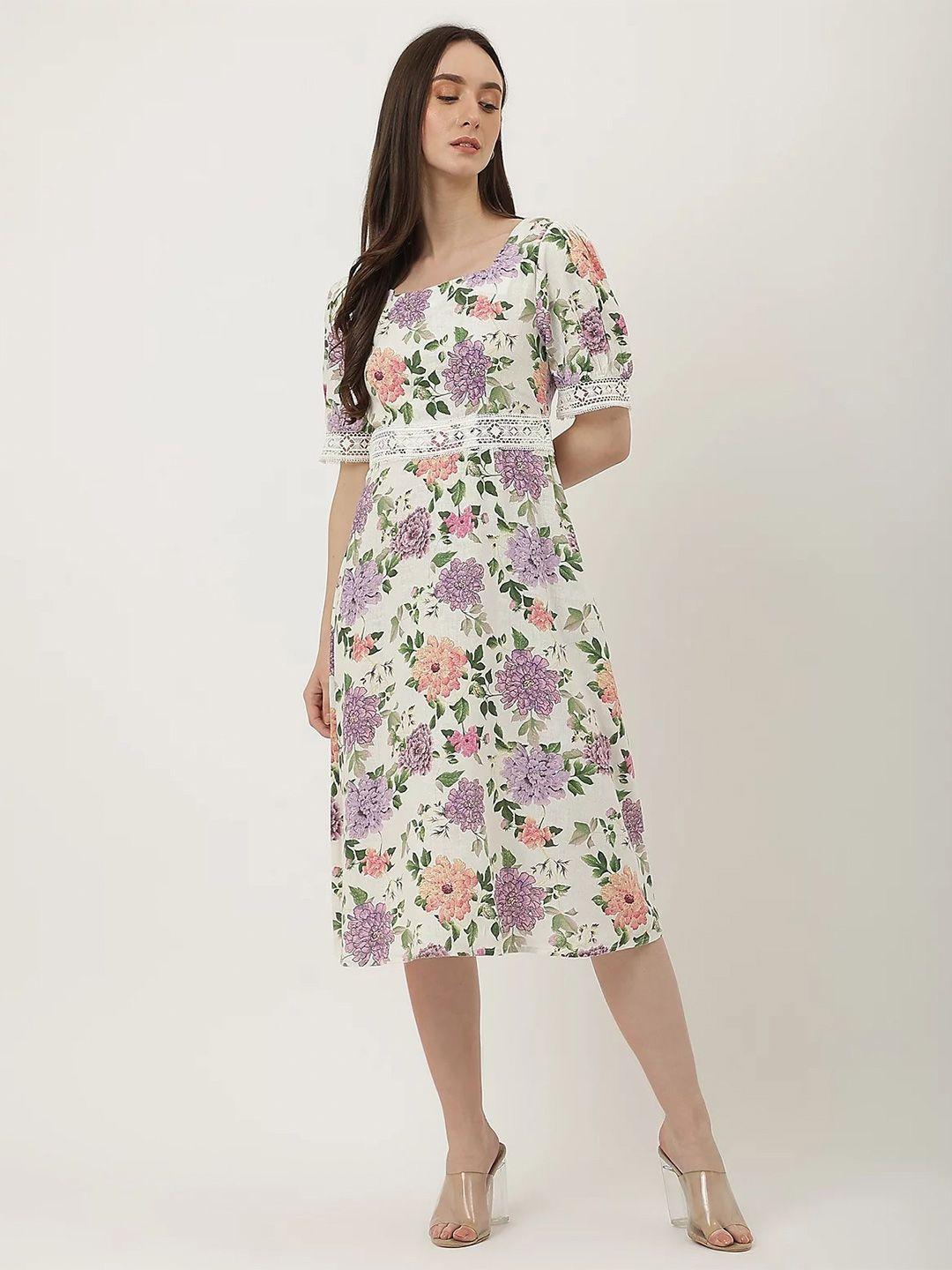 marks & spencer floral midi dress