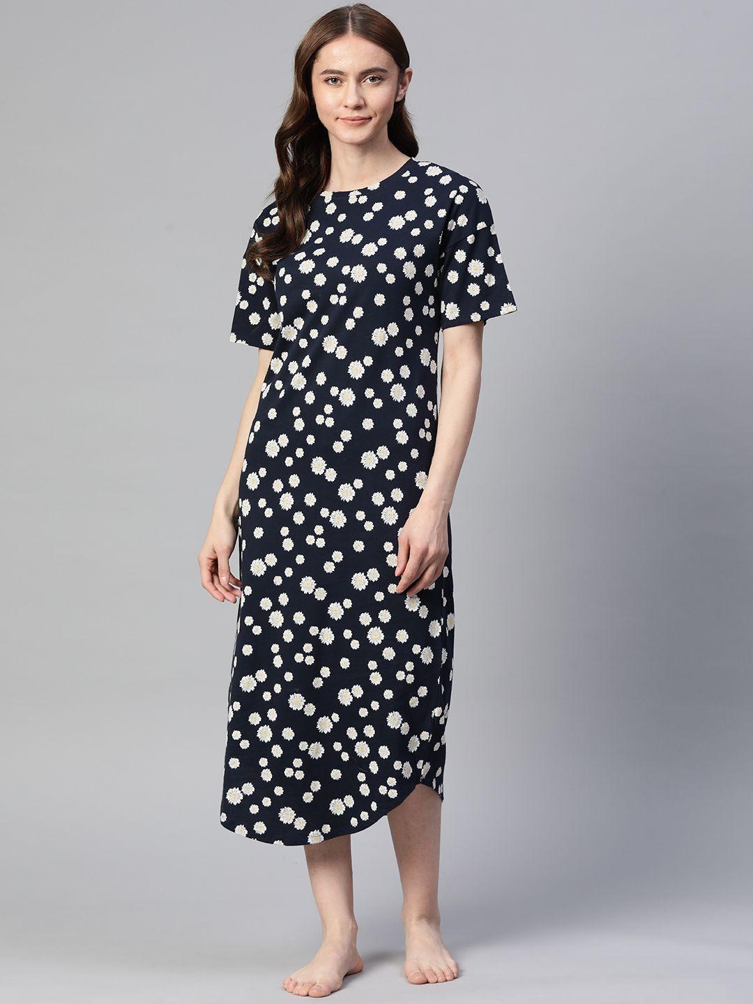 marks & spencer floral printed cotton nightdress