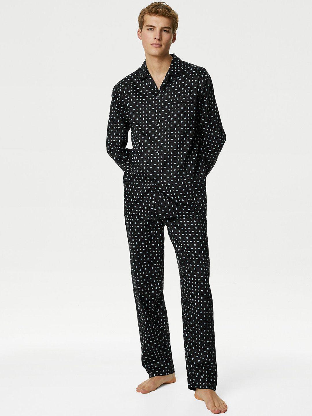 marks & spencer floral printed pure cotton night suit