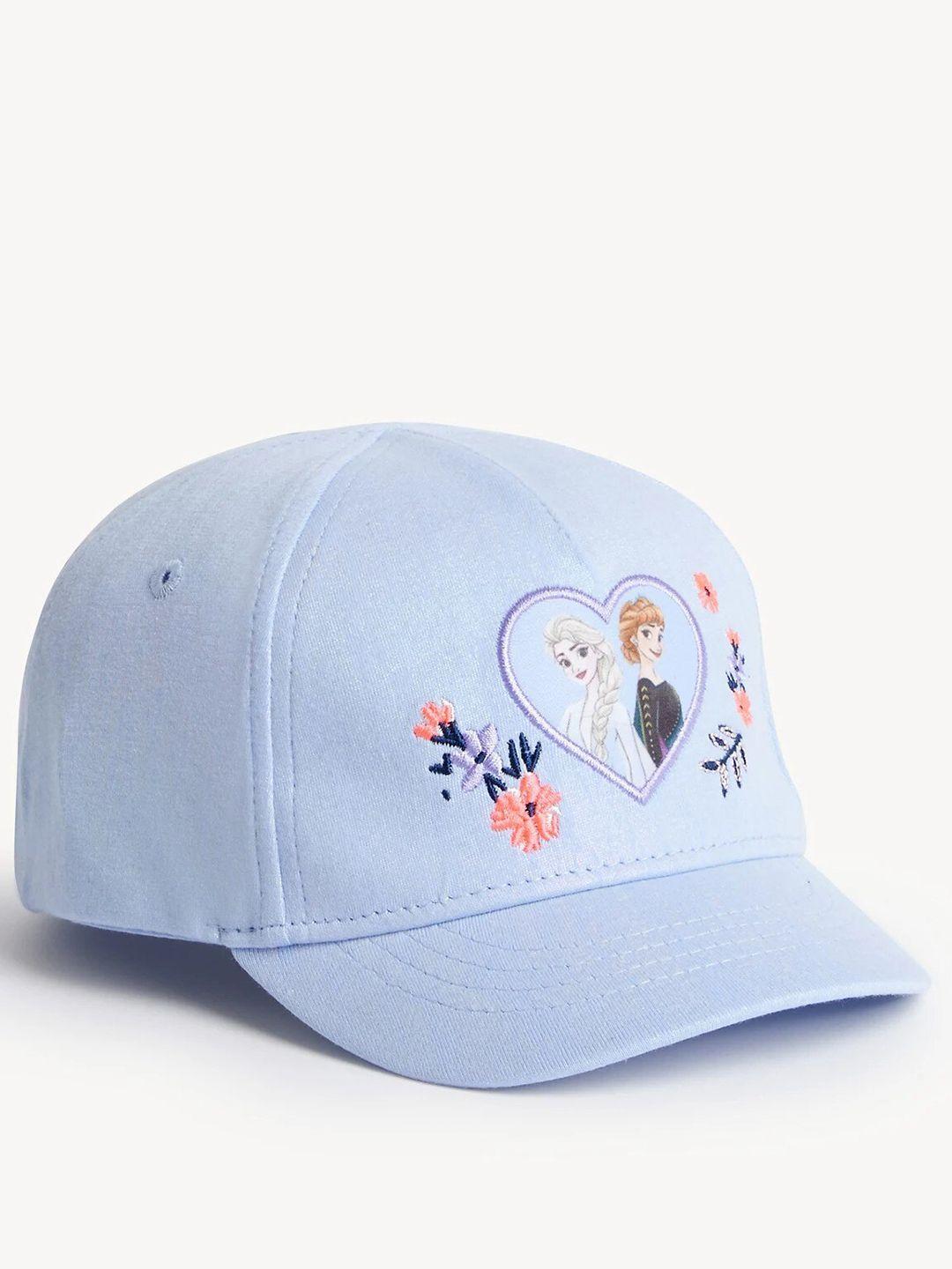 marks & spencer girls blue & red embroidered baseball cap