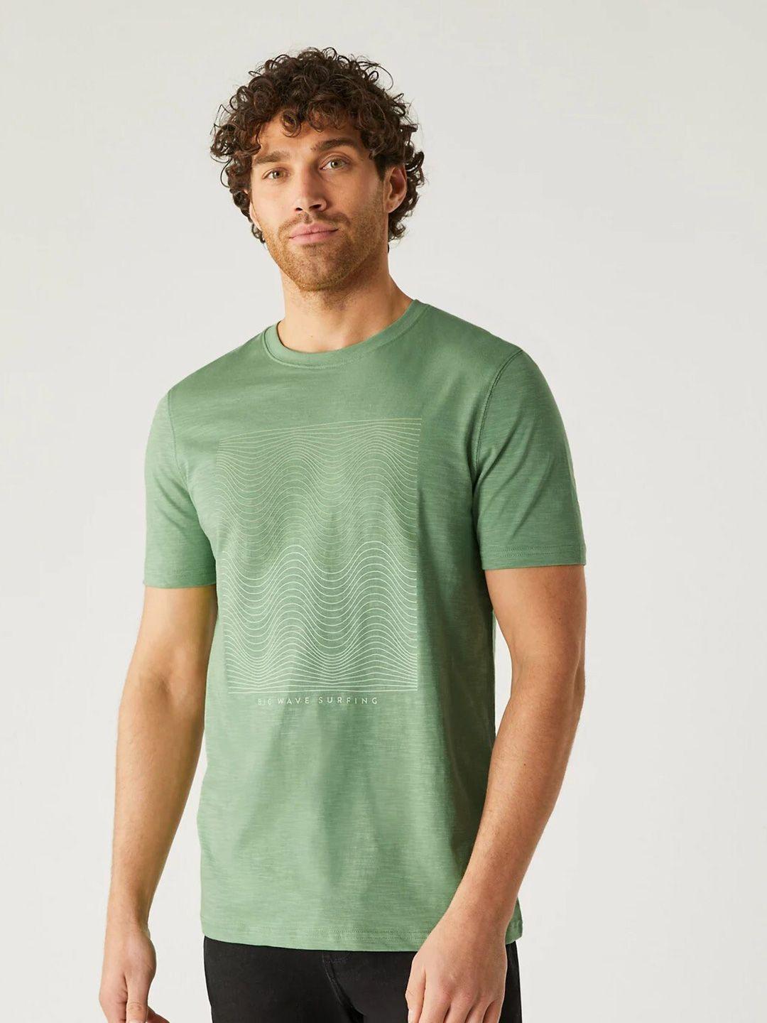 marks & spencer graphic printed round neck cotton t-shirt