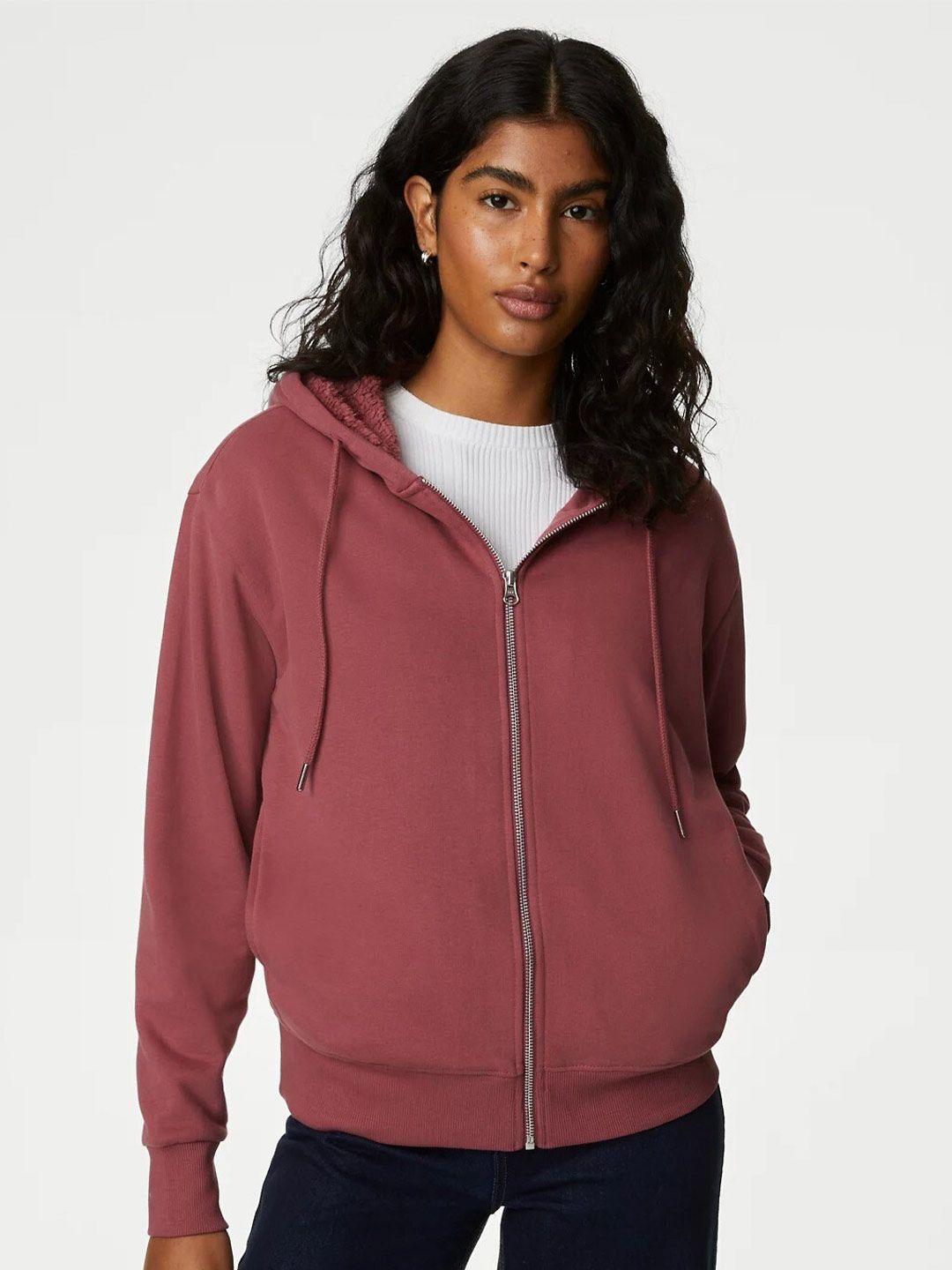 marks & spencer hooded front-open sweatshirt