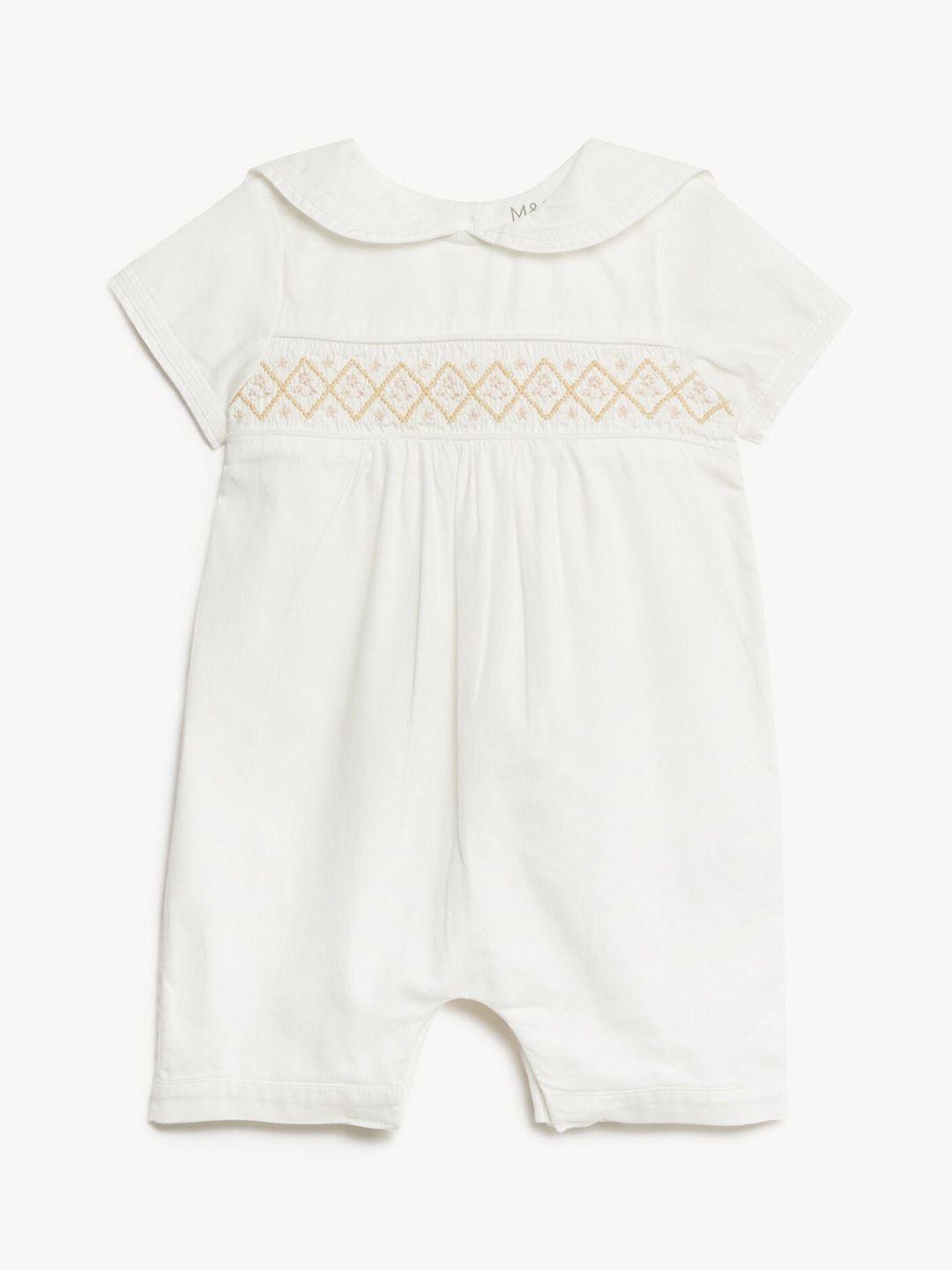 marks & spencer infant embroidered cotton rompers