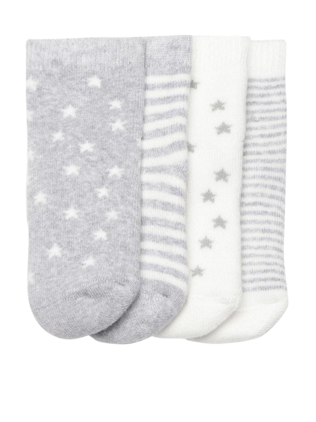 marks & spencer kids grey & white set of 4 socks