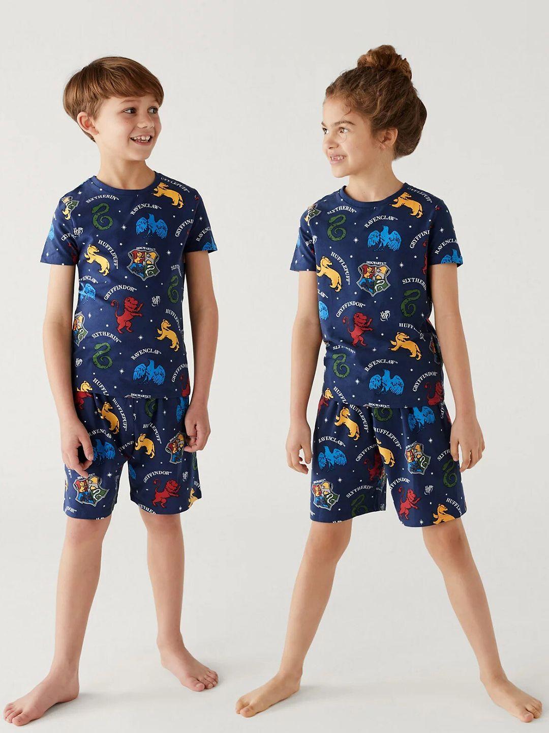 marks & spencer kids printed night suit