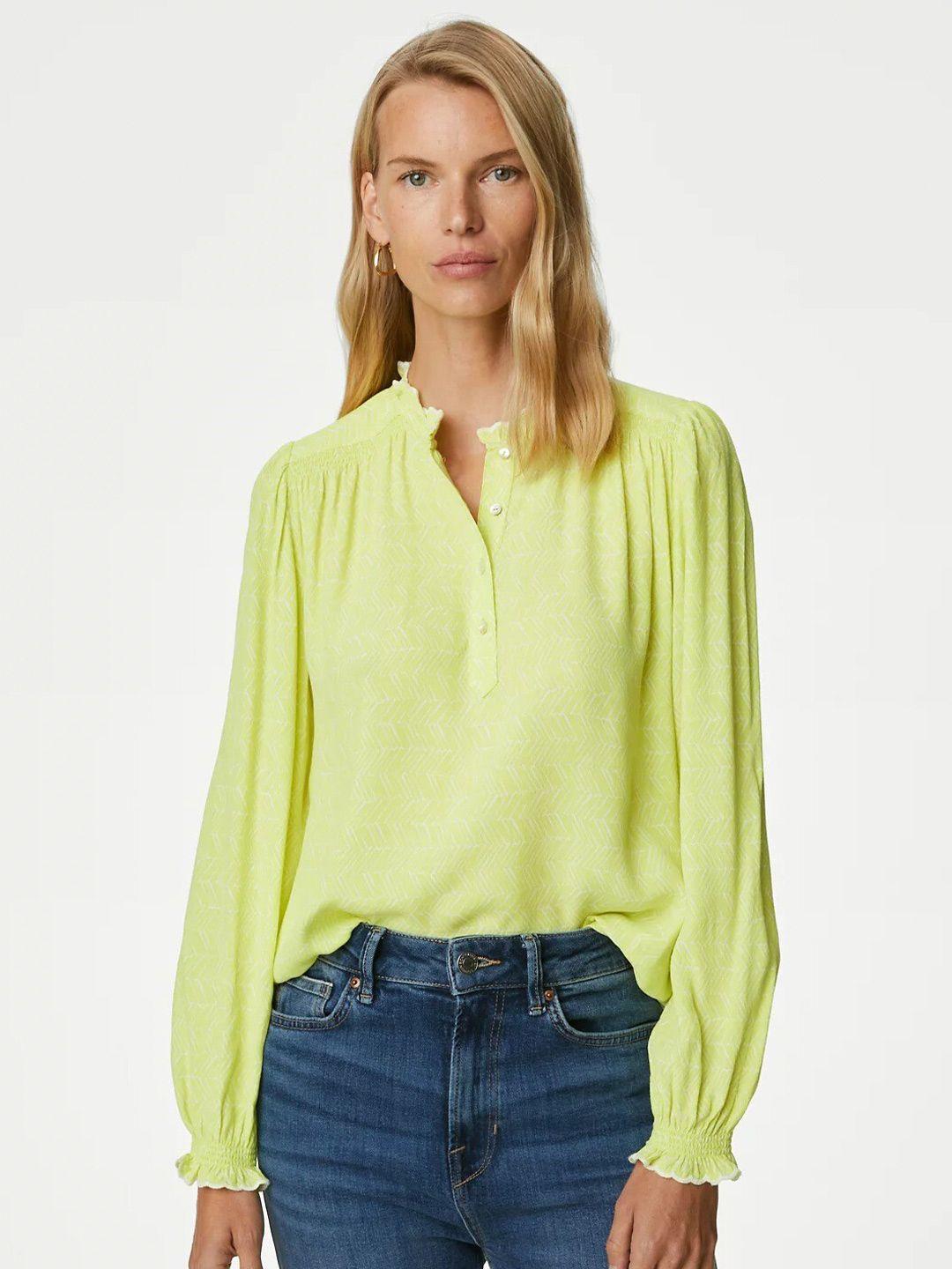 marks & spencer mandarin collar top