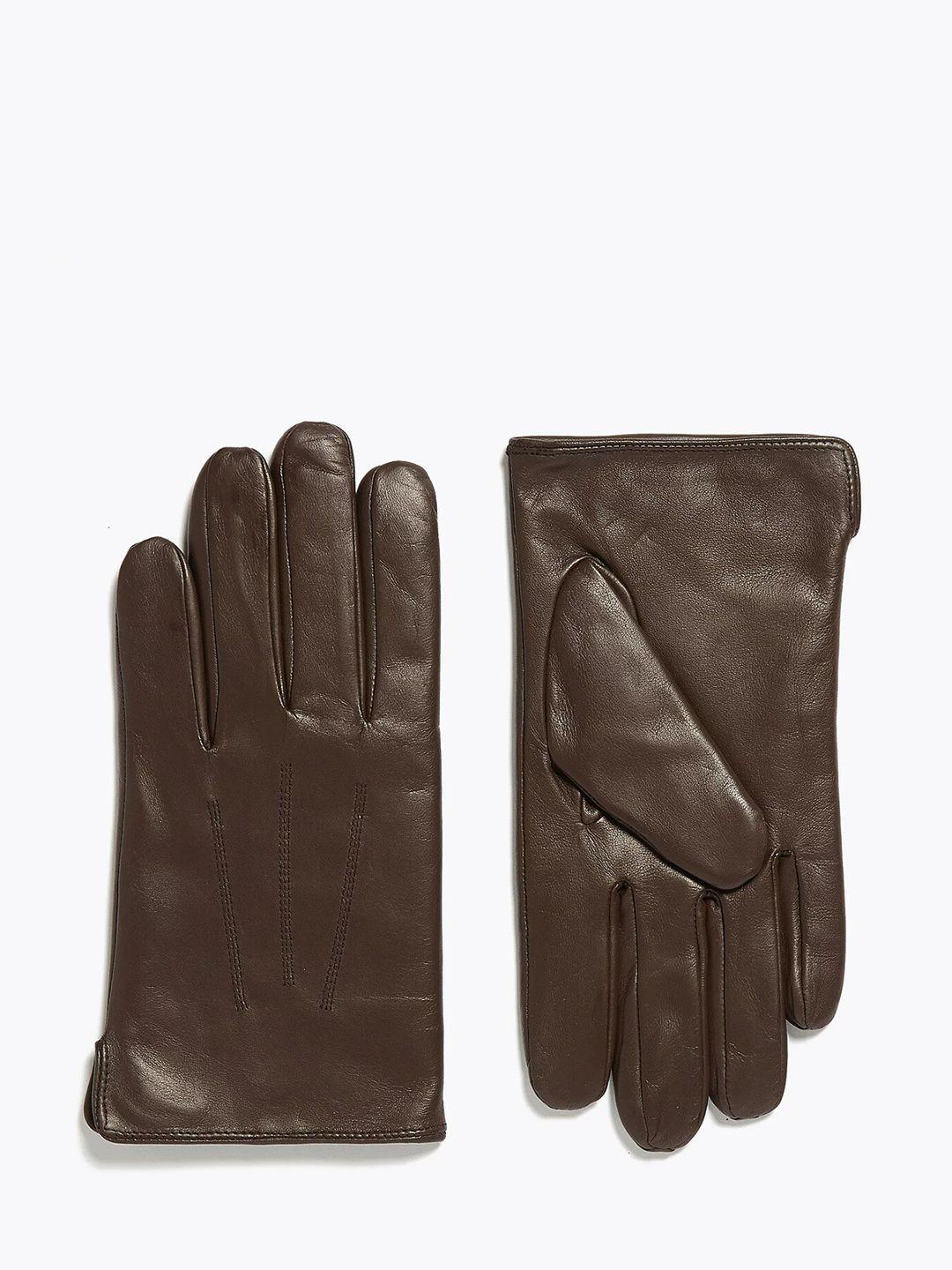 marks & spencer men classic leather gloves