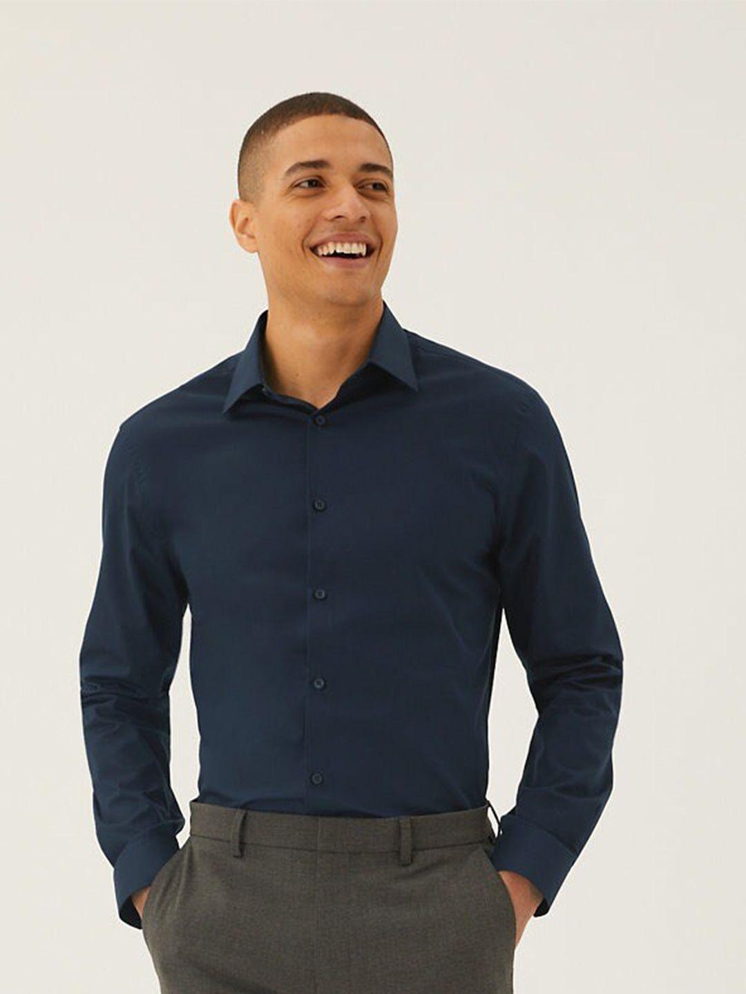 marks & spencer men formal cotton shirt