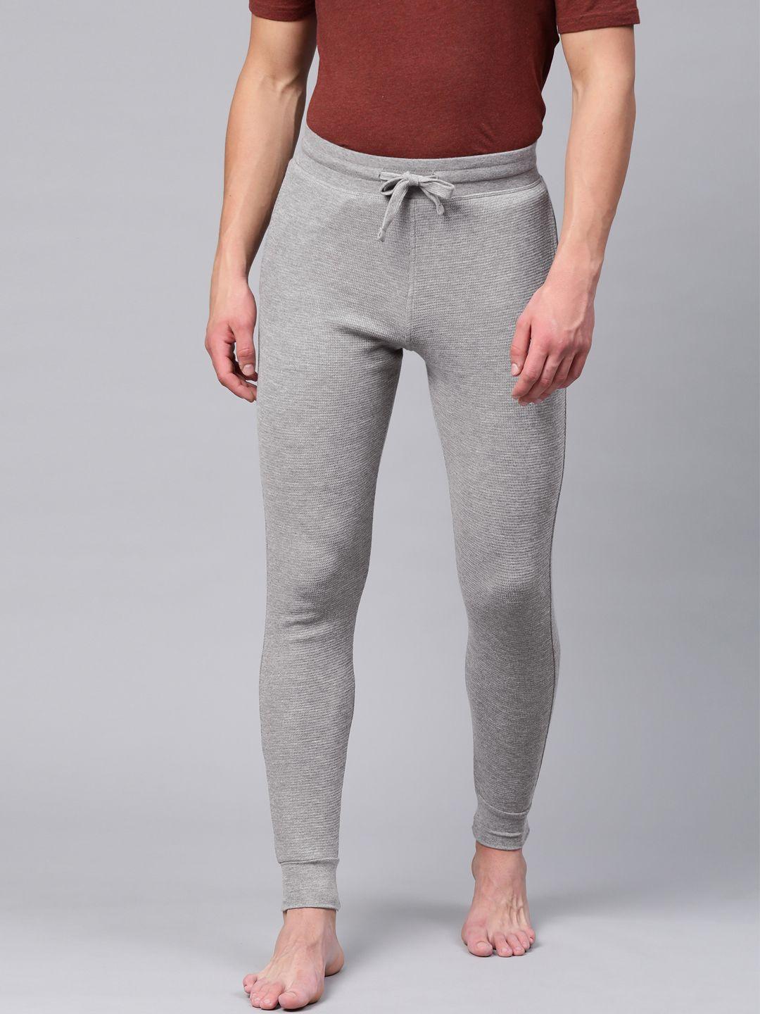 marks & spencer men grey self design lounge pants