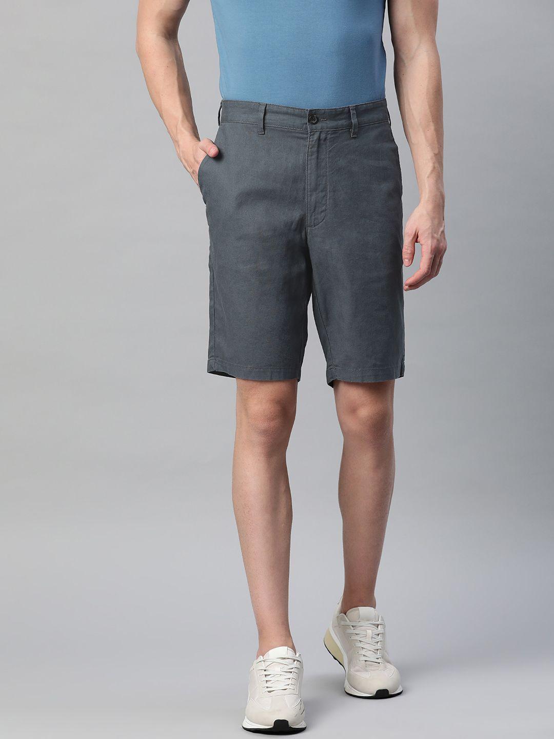 marks & spencer men linen cotton chino shorts