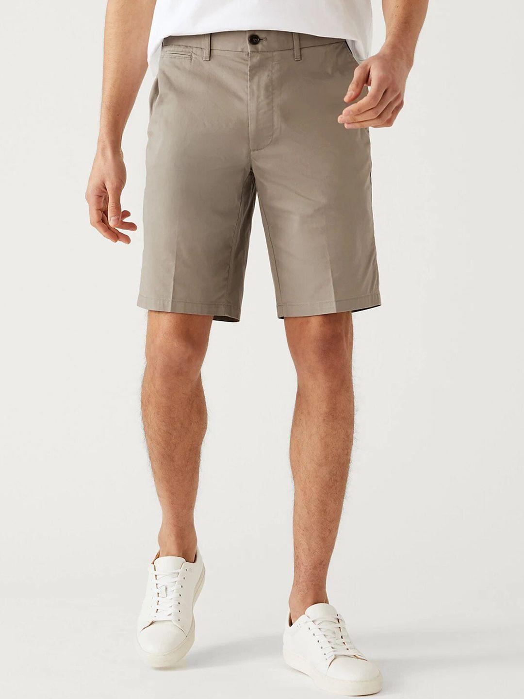 marks & spencer men mid-rise above knee chino shorts