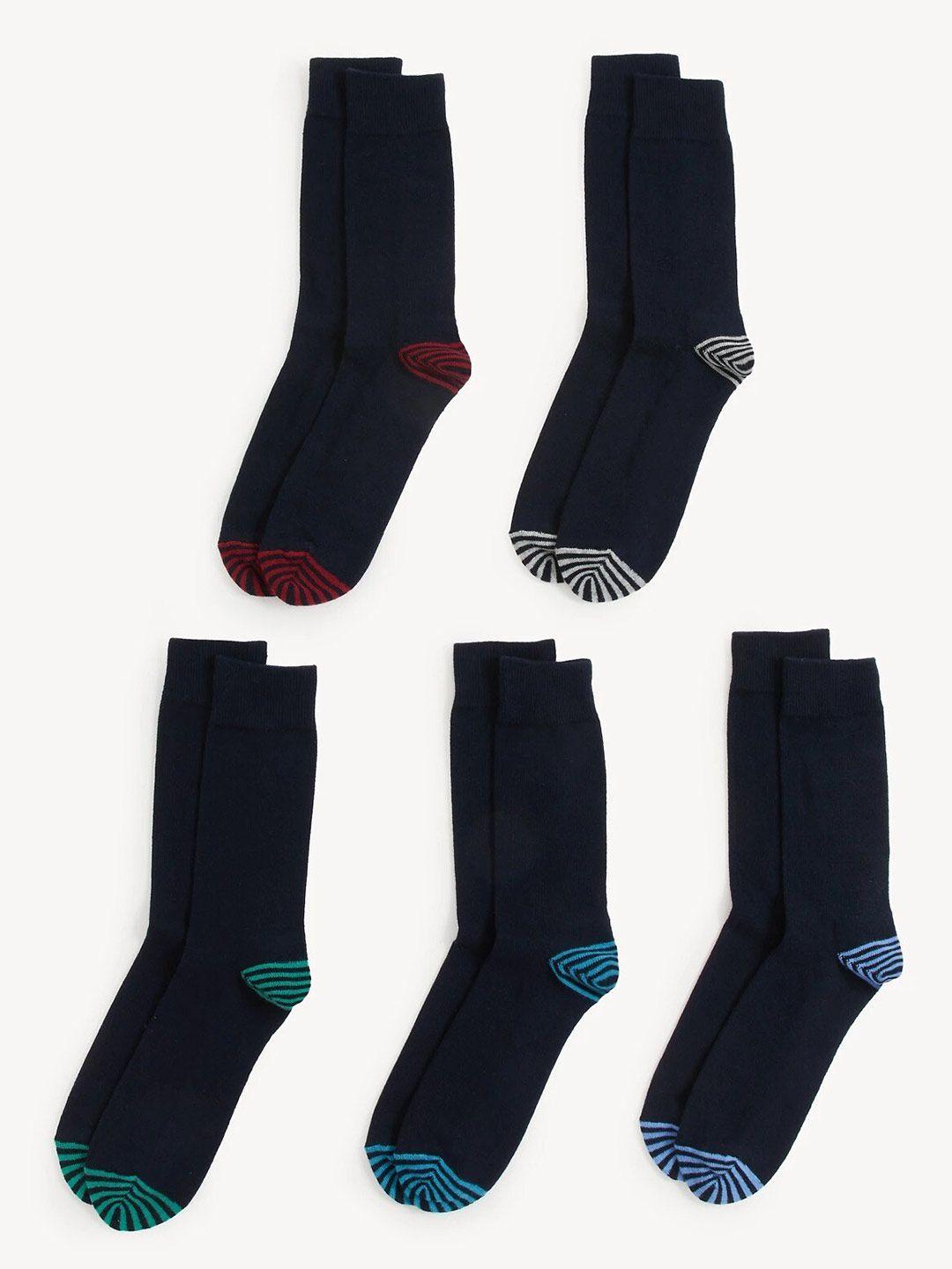marks & spencer men pack of 5 striped above ankle length socks