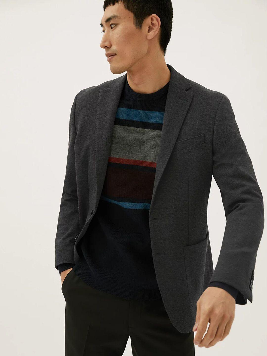 marks & spencer men single-breasted blazer