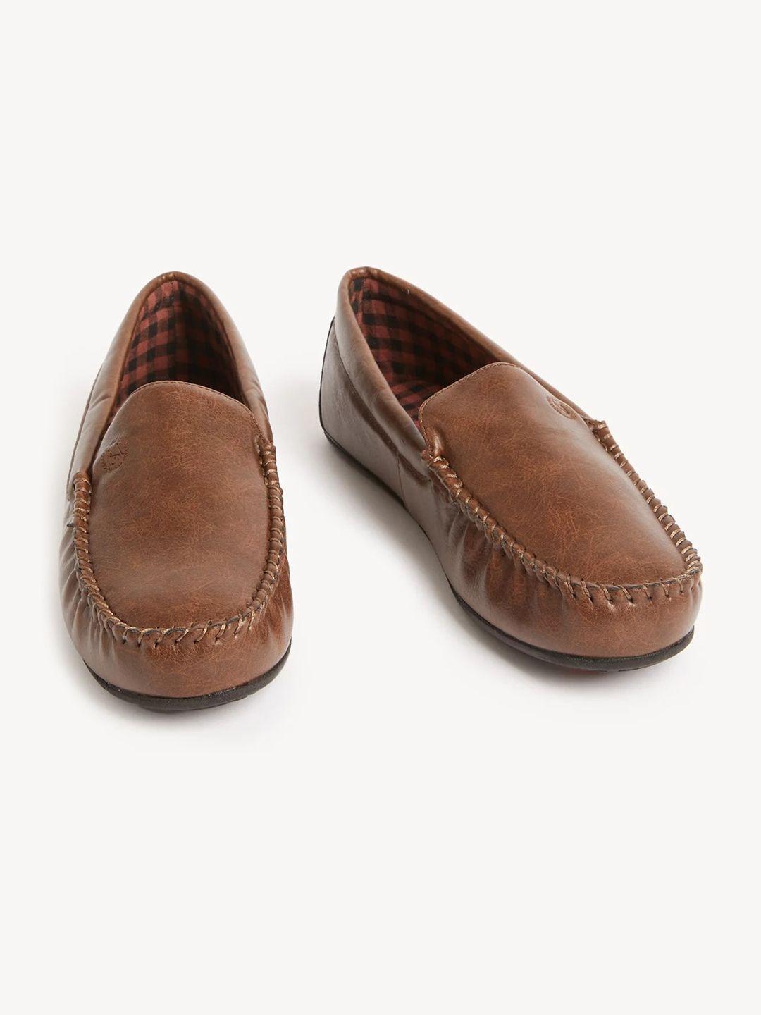 marks & spencer men textured comfort insole loafers